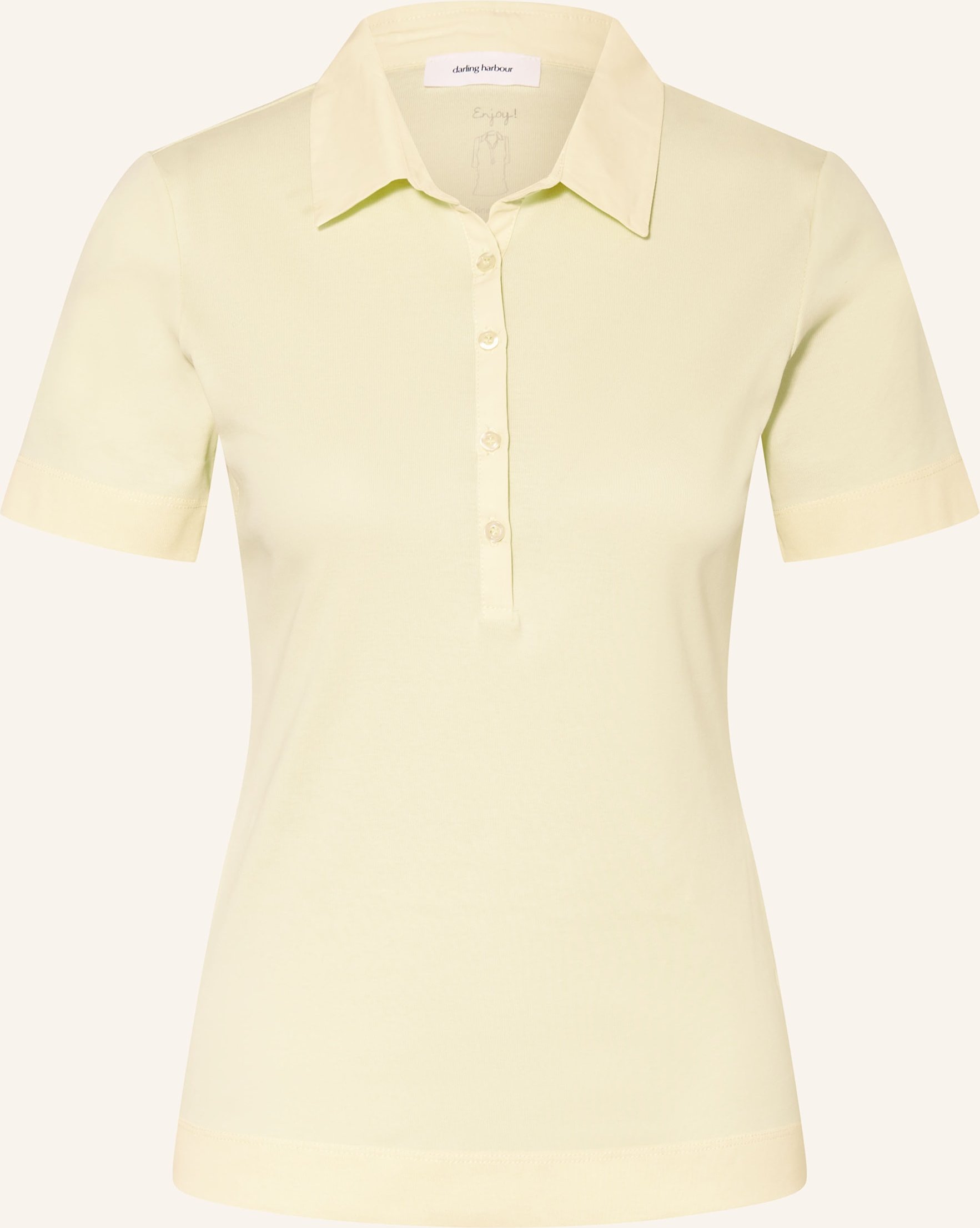 Darling Harbour Jersey-Poloshirt gelb