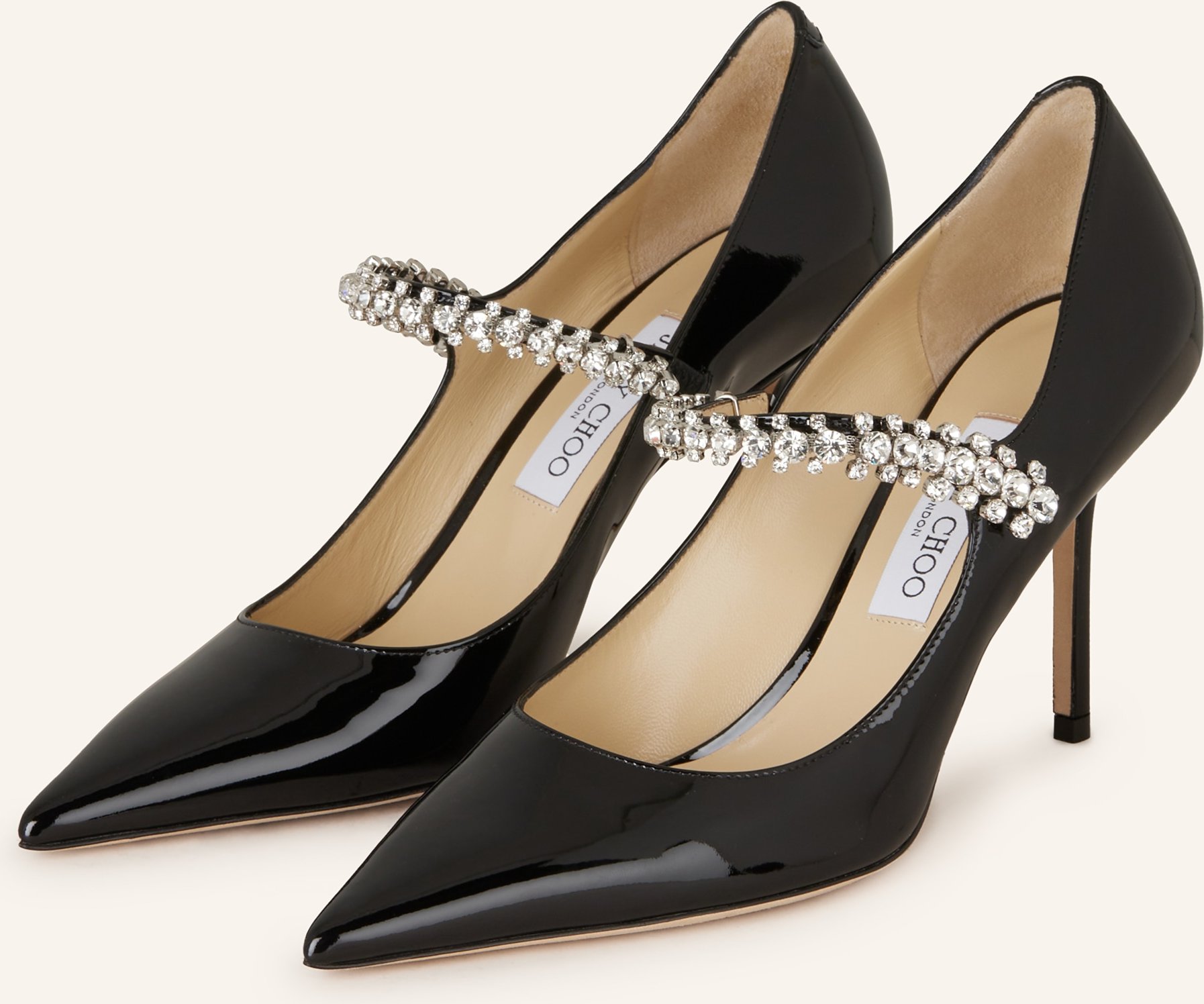 Jimmy Choo Slingpumps Bing 85 Mit Schmucksteinen schwarz
