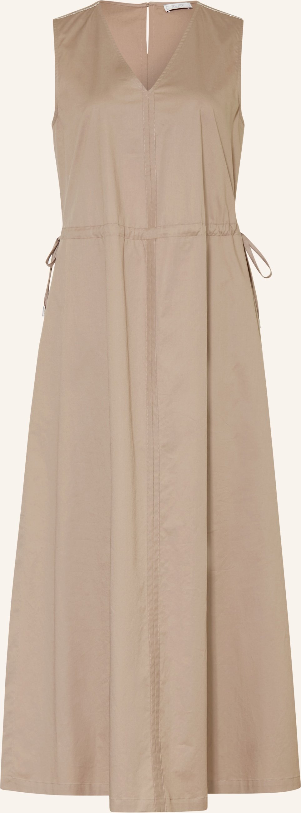 Peserico Kleid Mit Schmucksteinen beige