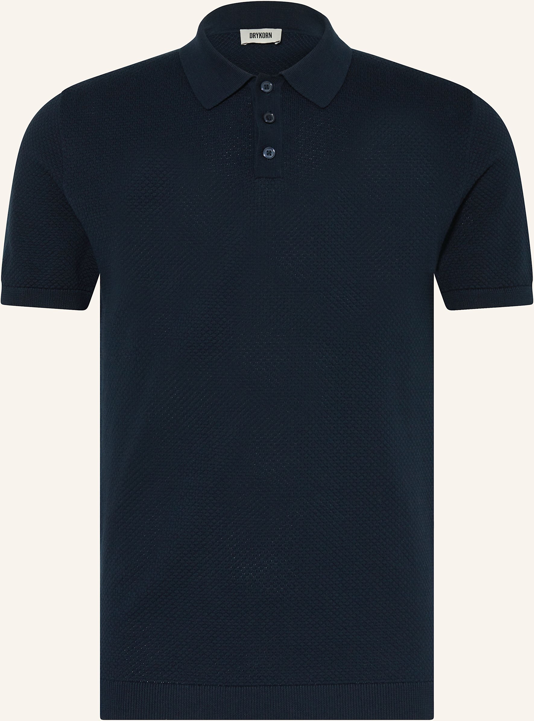 Thumbnail - Drykorn Strick-Poloshirt Triton Regular Fit blau