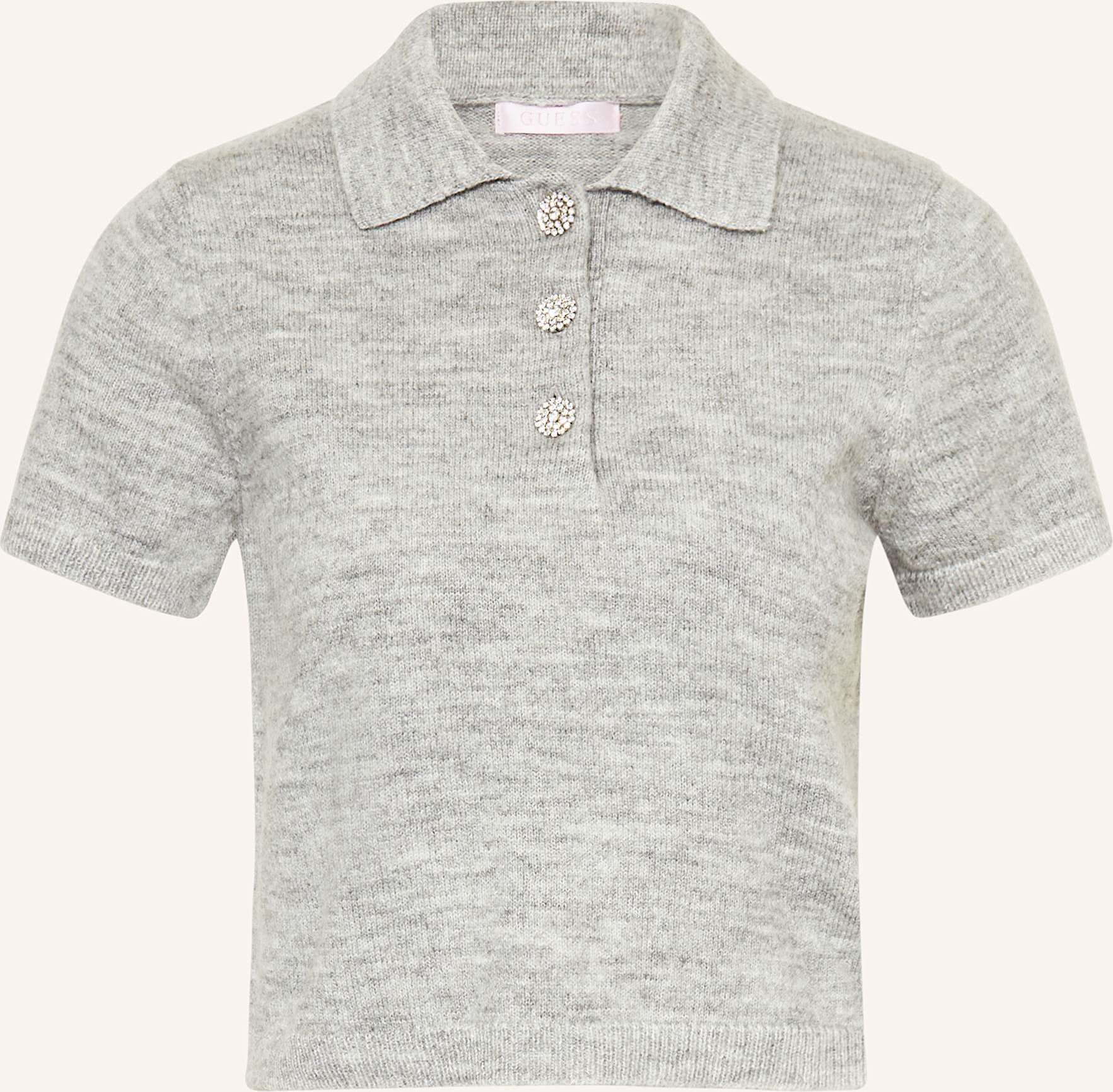 Guess Strick-Poloshirt grau