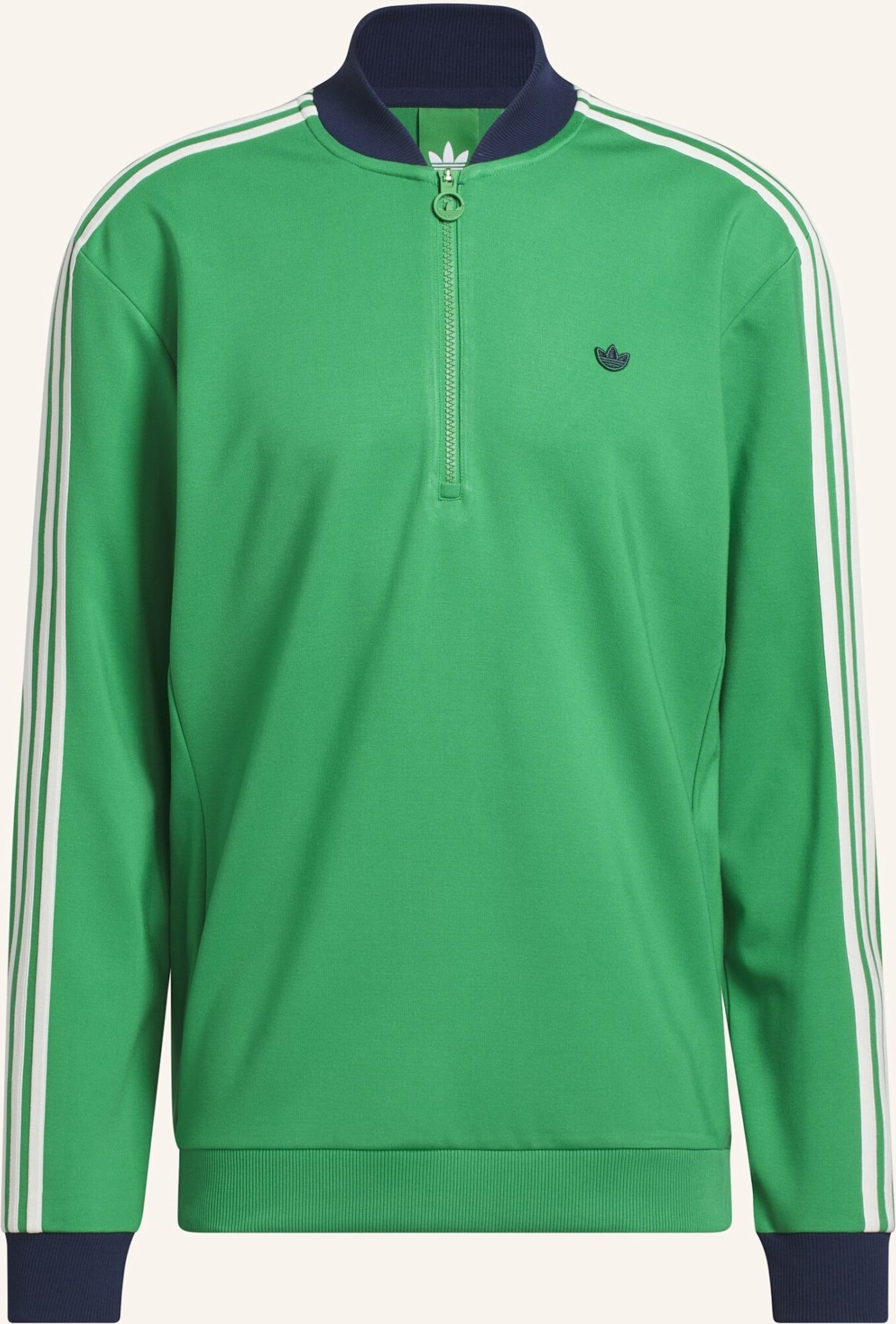Adidas Originals 3-Streifen 1/4 Zip Sweatshirt gruen
