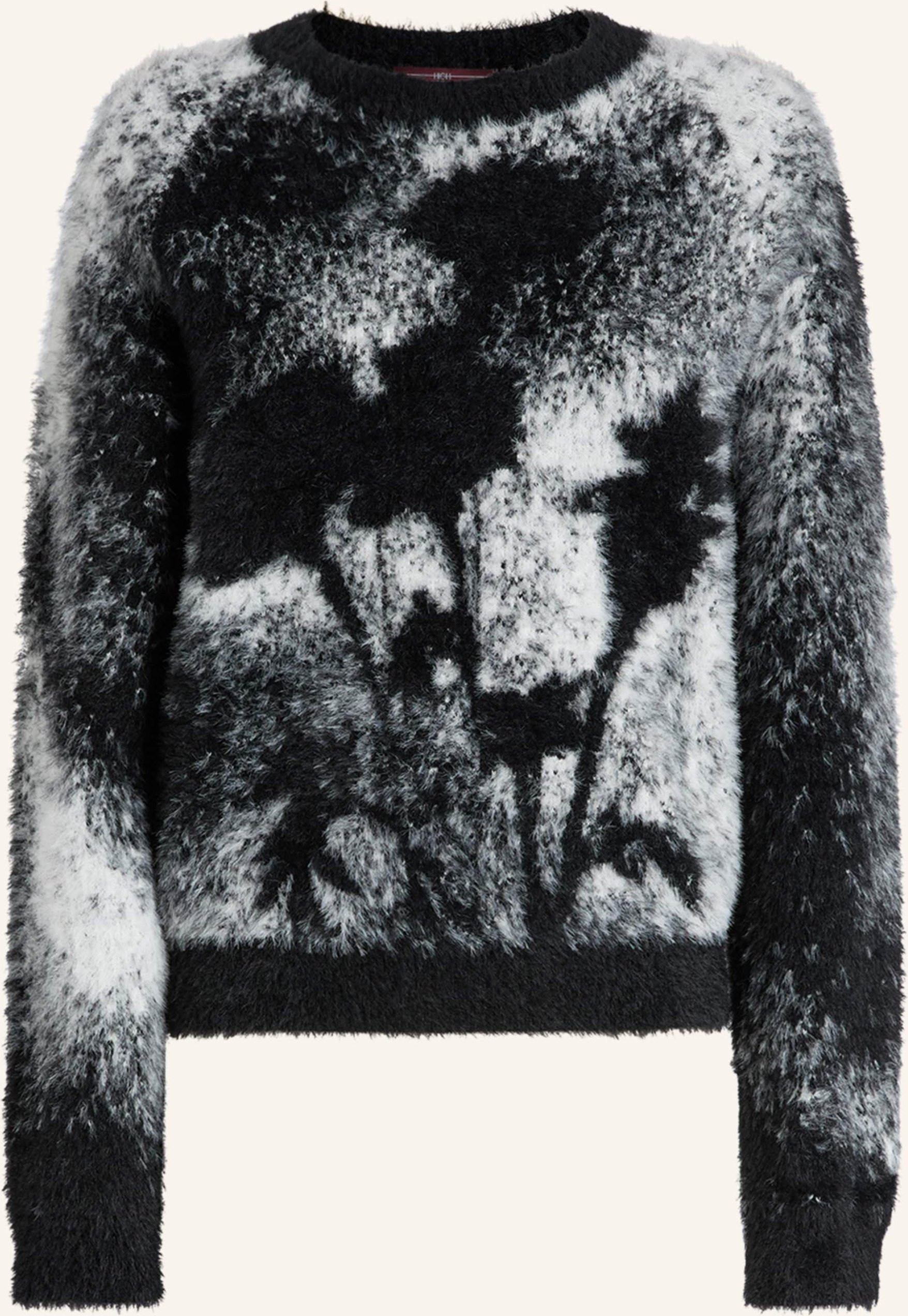 High Jacquard-Pullover Fun-Fare weiss