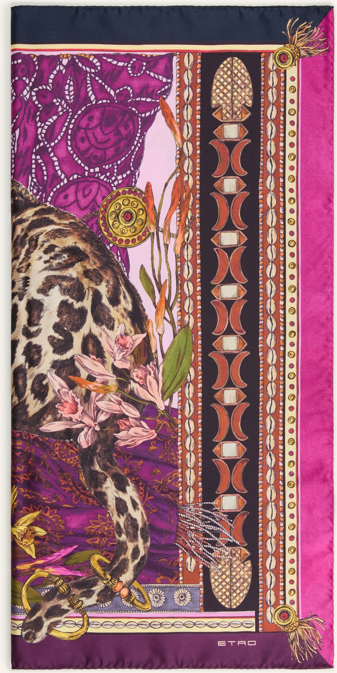 Etro Seidentuch schwarz