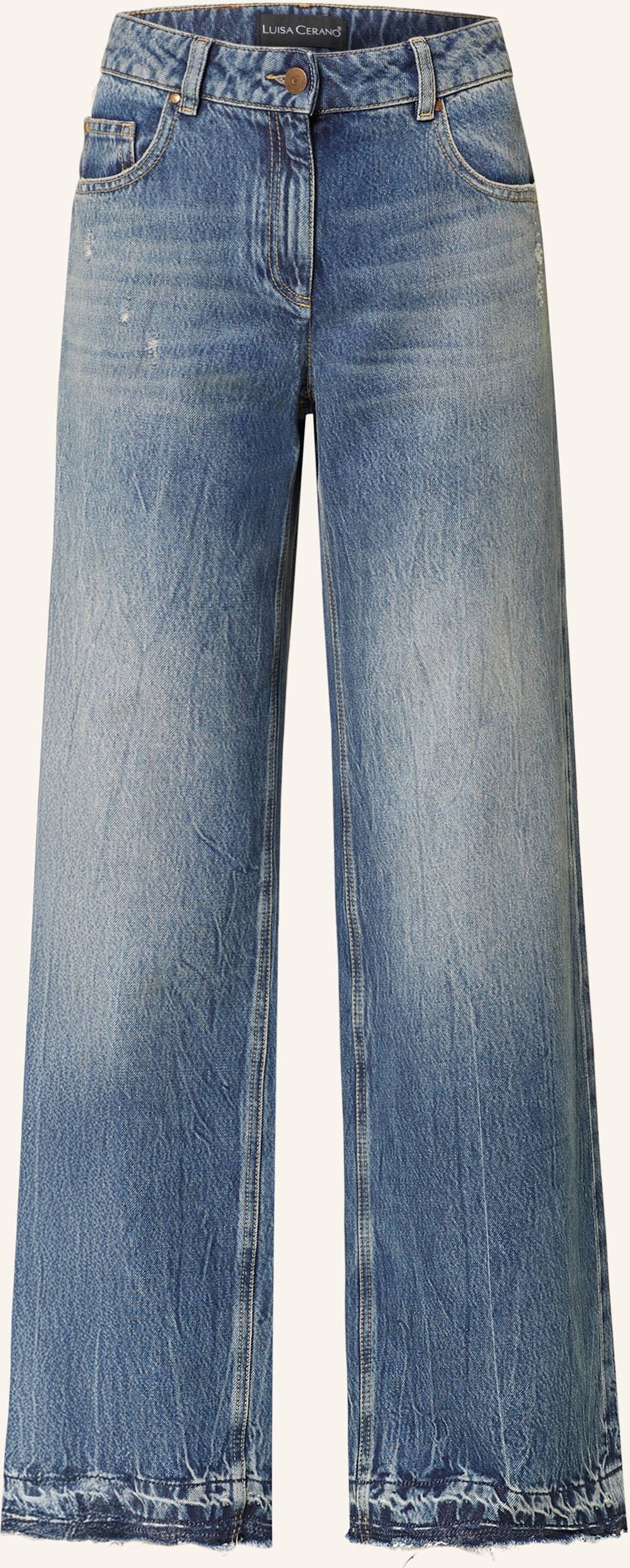 Luisa Cerano Wide Leg Jeans blau
