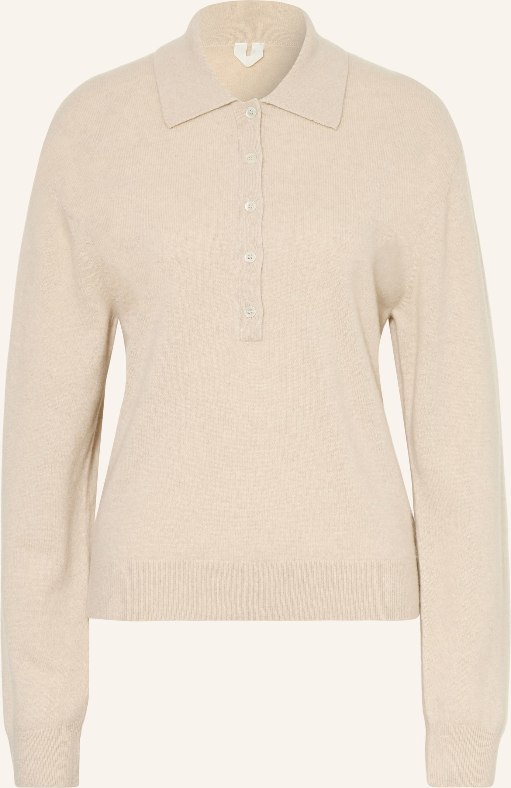 Arket Strick-Poloshirt Cleo Aus Cashmere weiss