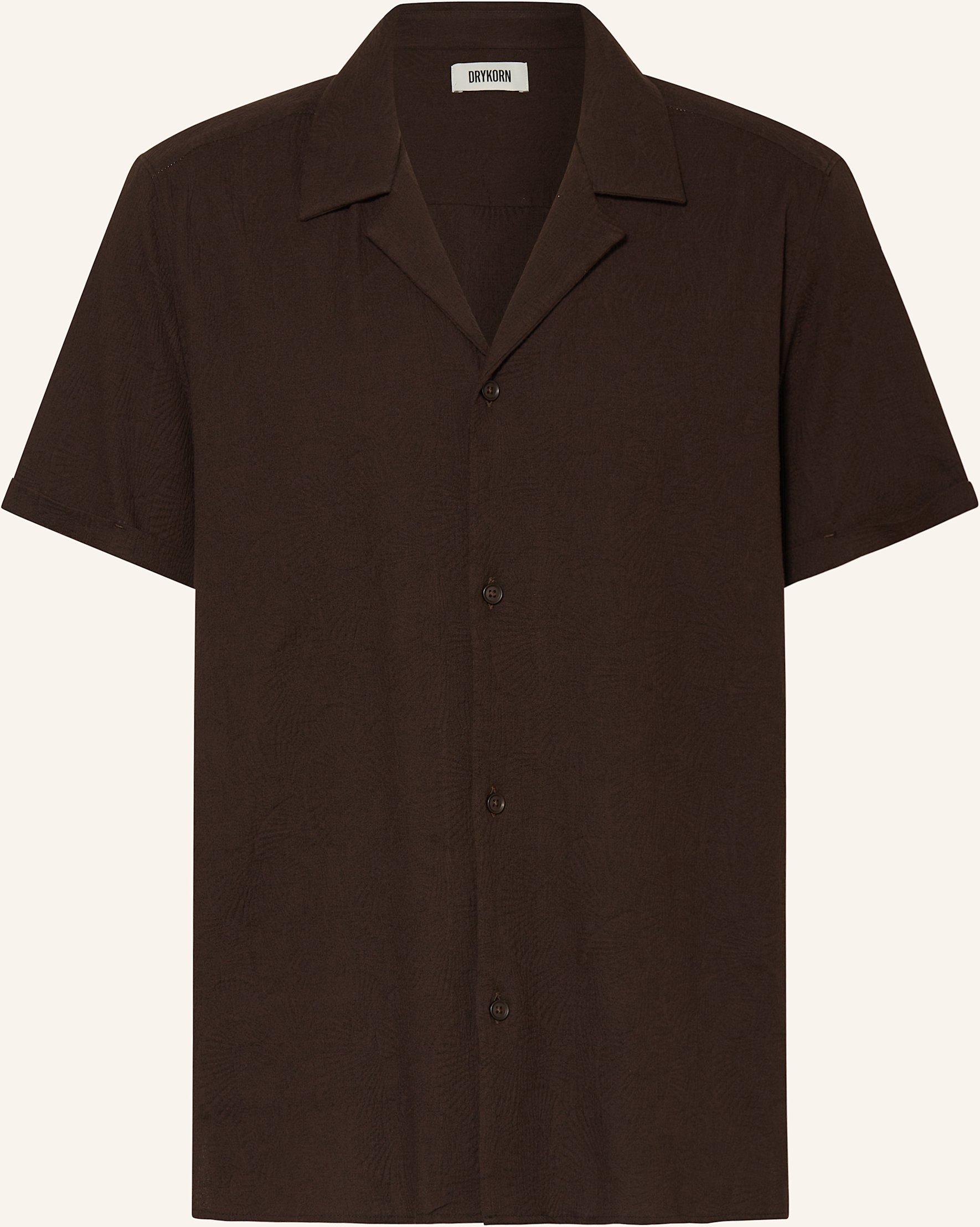 Drykorn Jacquard-Resorthemd Bijan_2 Comfort Fit braun