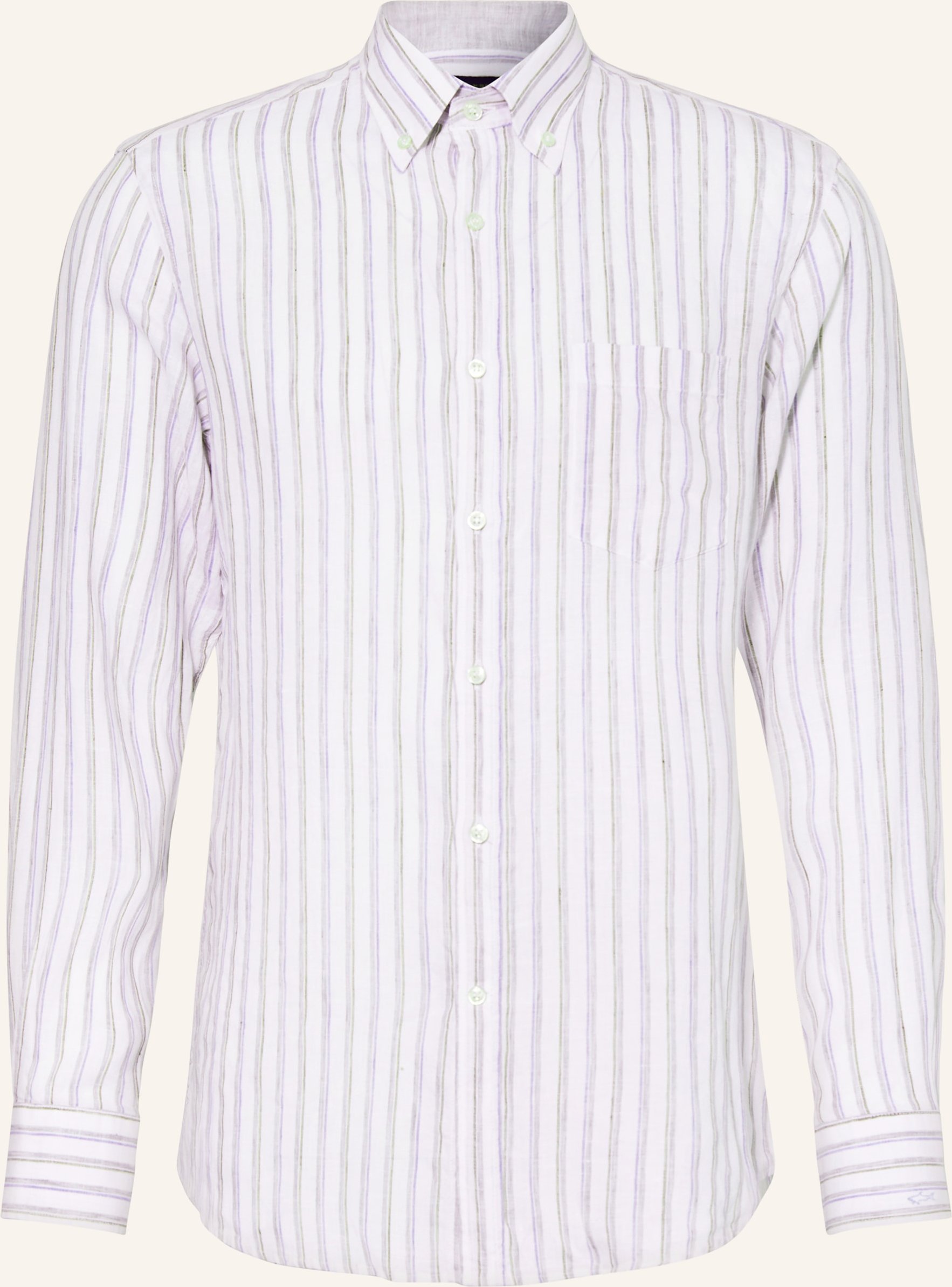 Paul & Shark Leinenhemd Regular Fit weiss