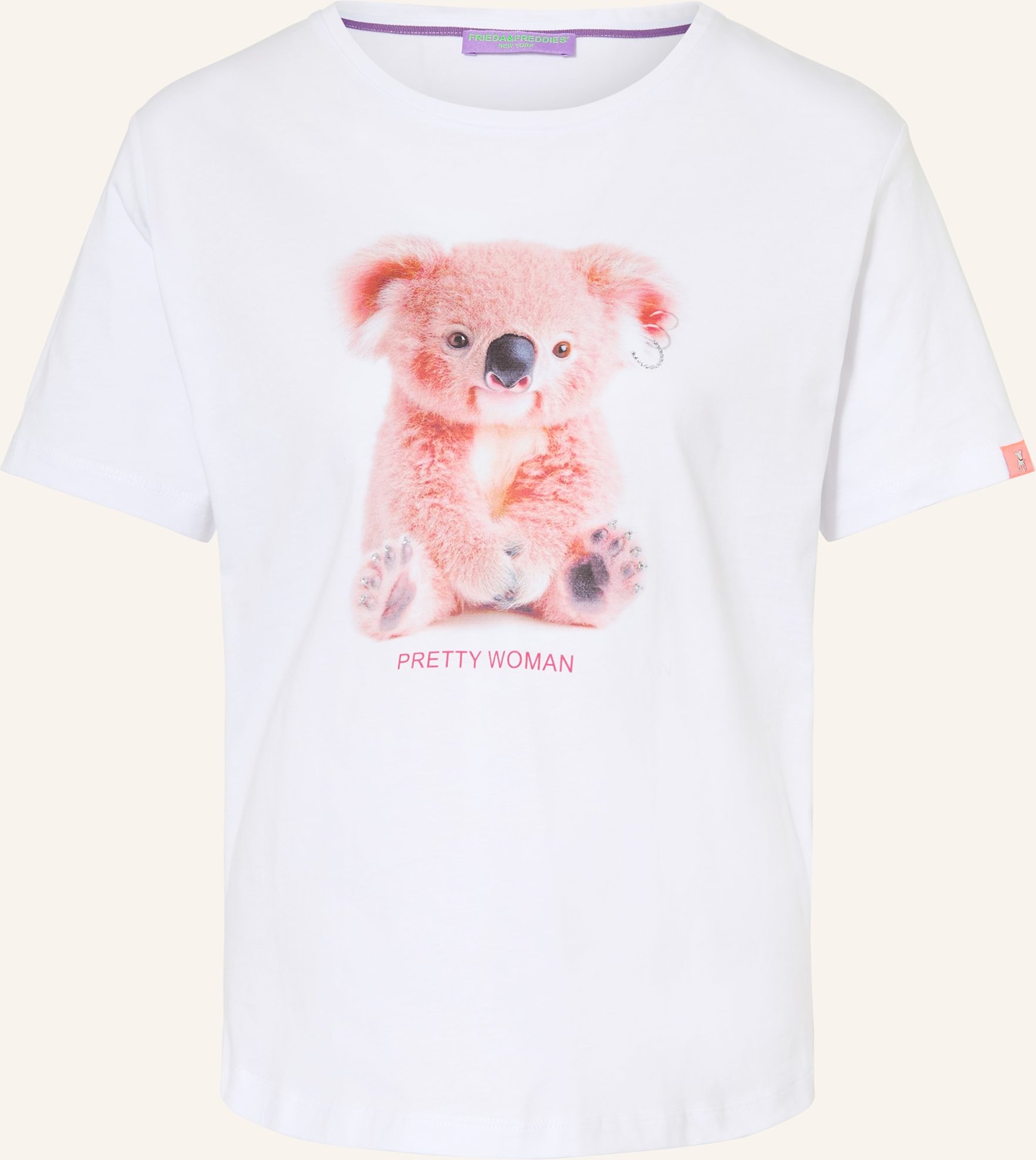 Frieda & Freddies T-Shirt Mit Schmucksteinen weiss