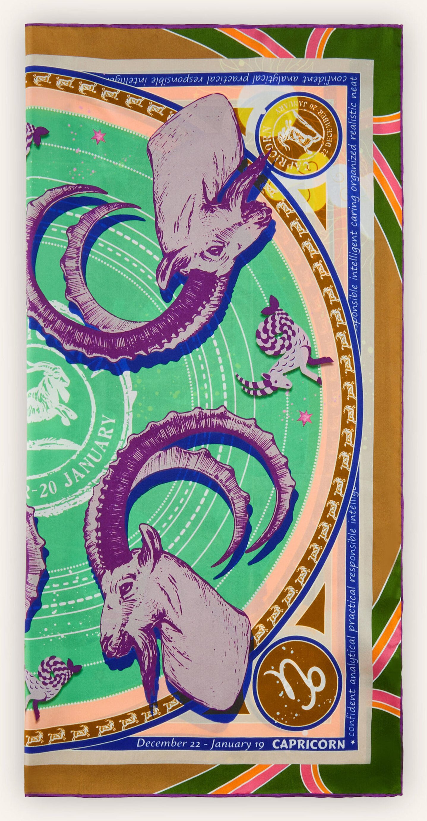 Codello Tuch Sternzeichen Steinbock gruen