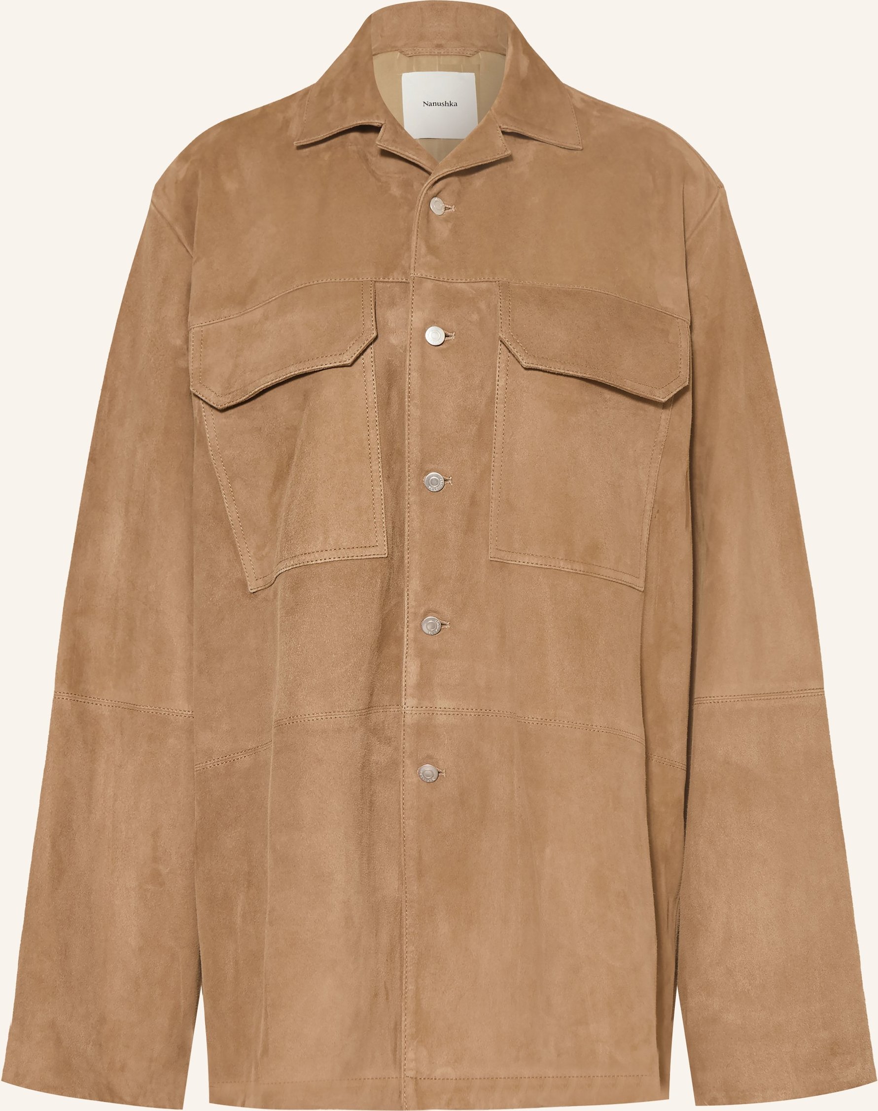 Nanushka Lederjacke Kohar braun