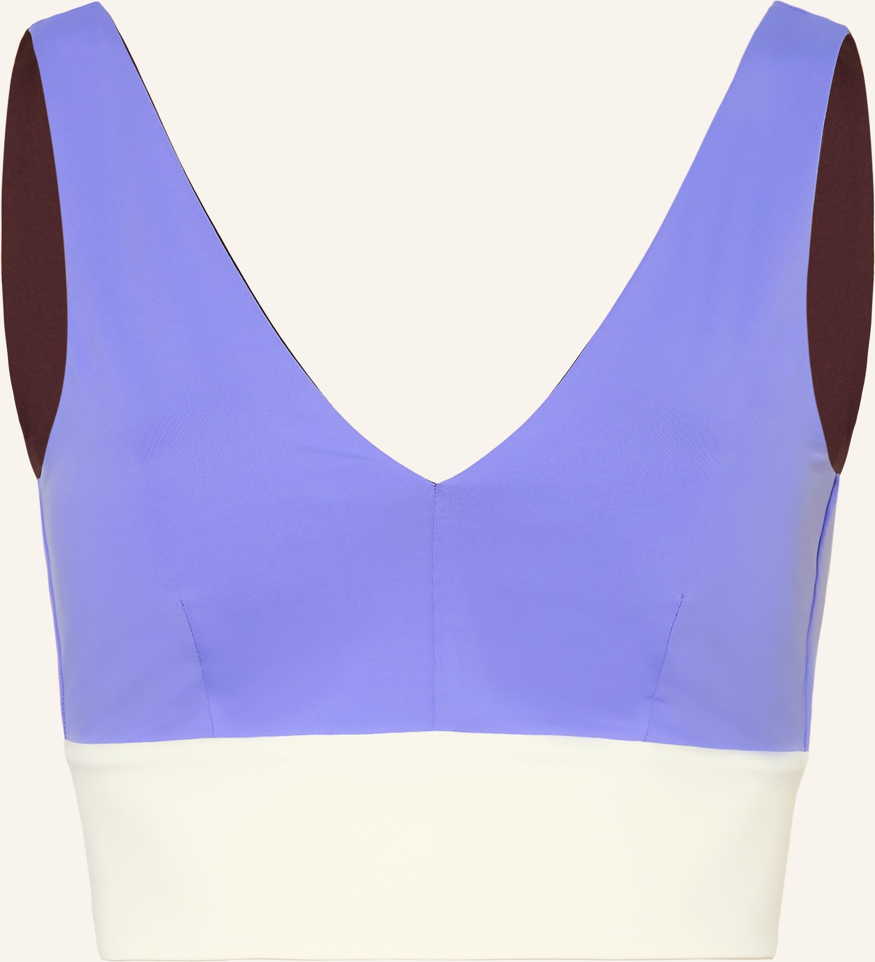 Mymarini Bralette-Bikini-Top Yogatop Zum Wenden Mit Uv-Schutz 50+ braun