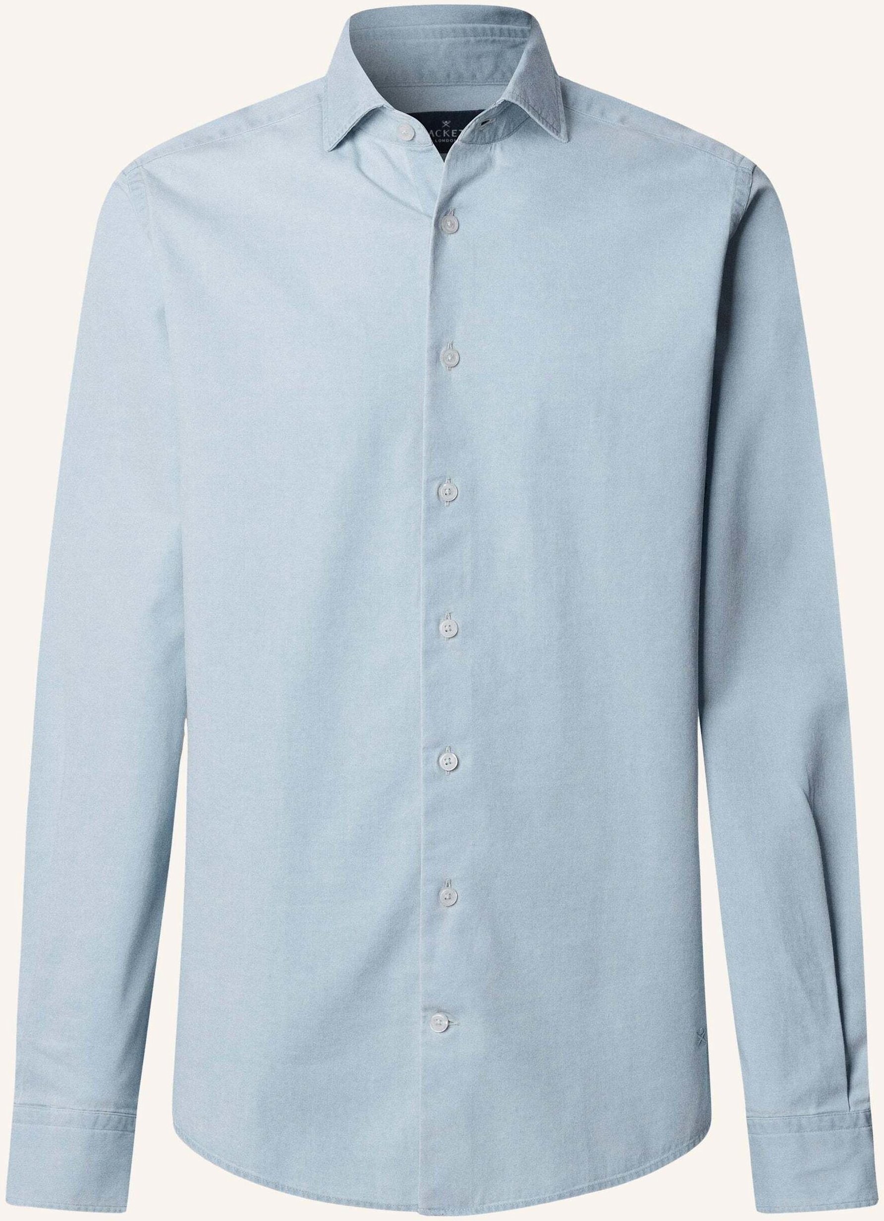 Hackett London Freizeithemd Light Wash Denim blau