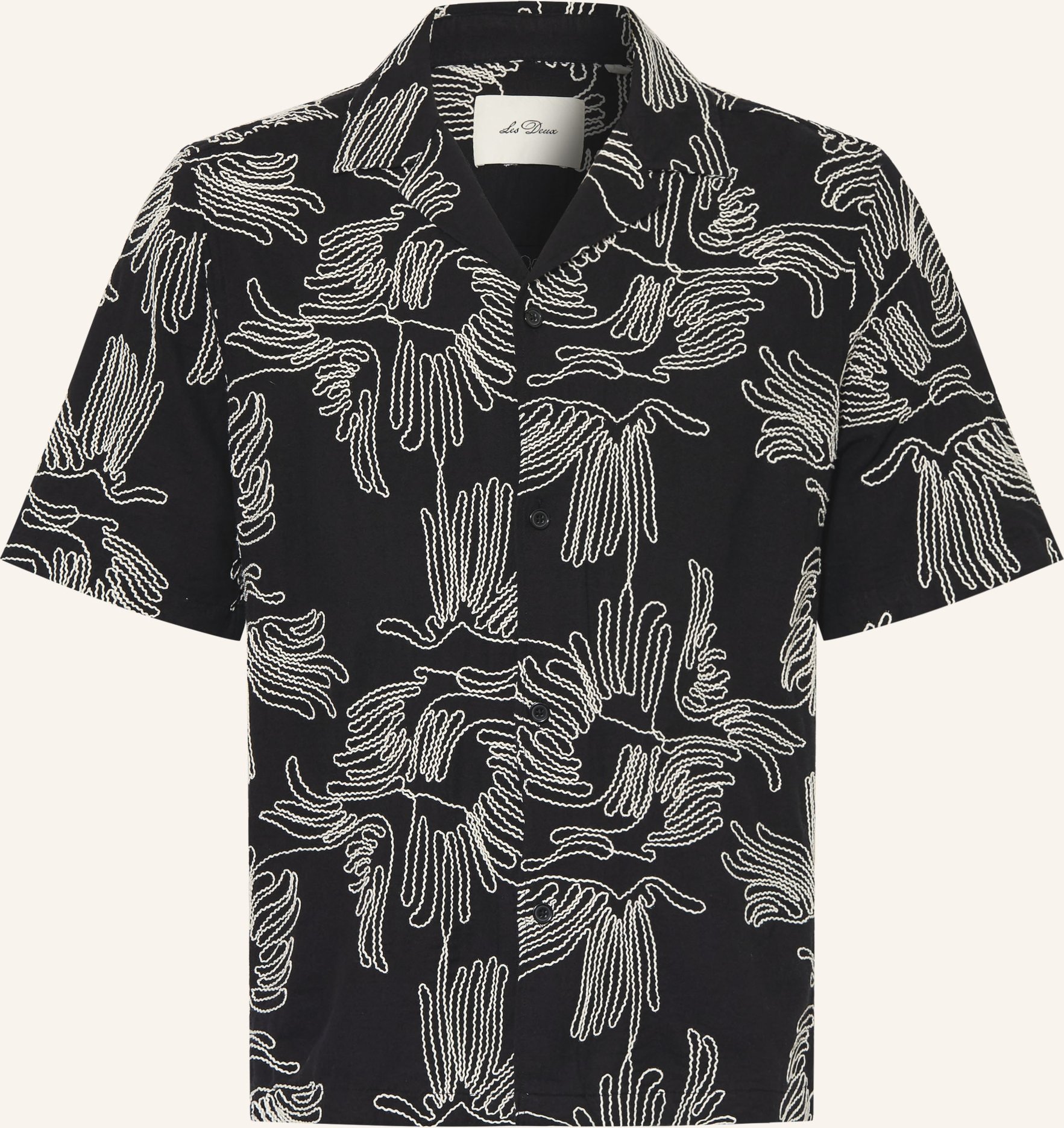 Les Deux Resorthemd Liam Boxy Fit schwarz