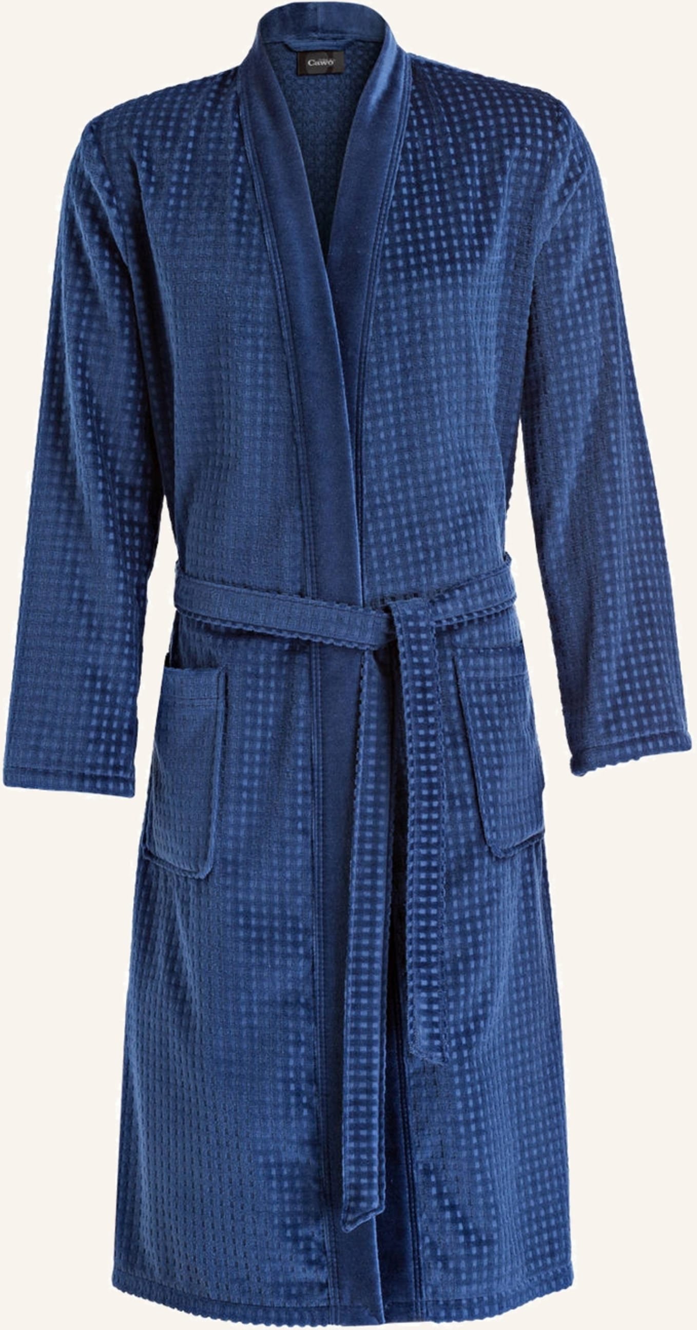 Cawö Herren-Bademantel blau