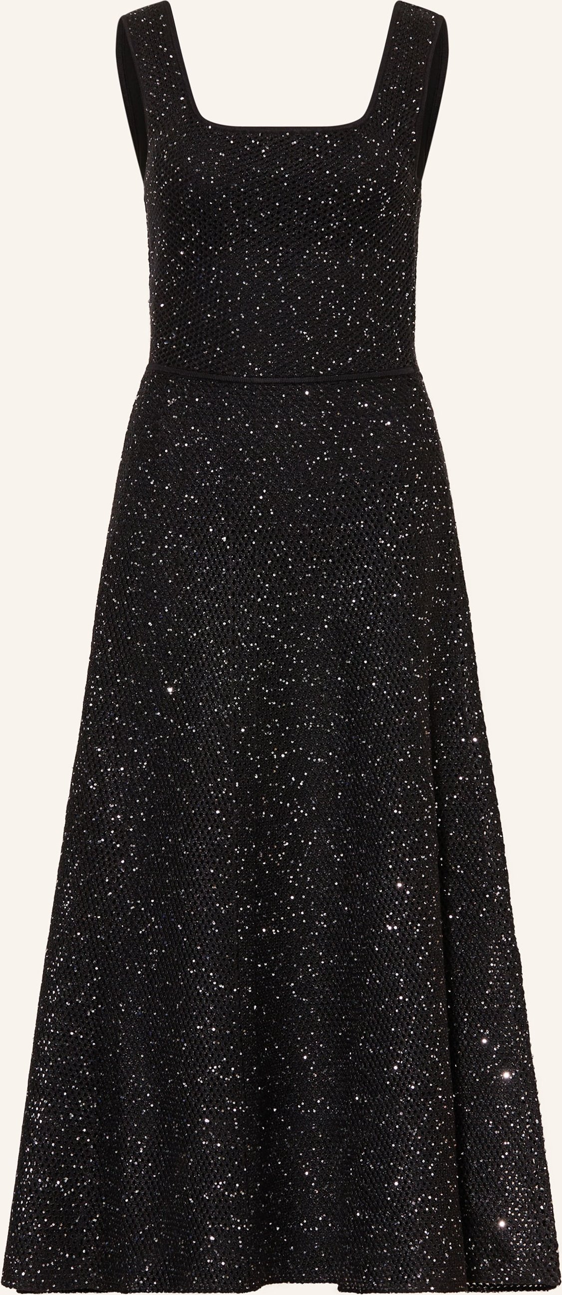 Maje Strickkleid Mit Pailletten Und Glitzergarn schwarz