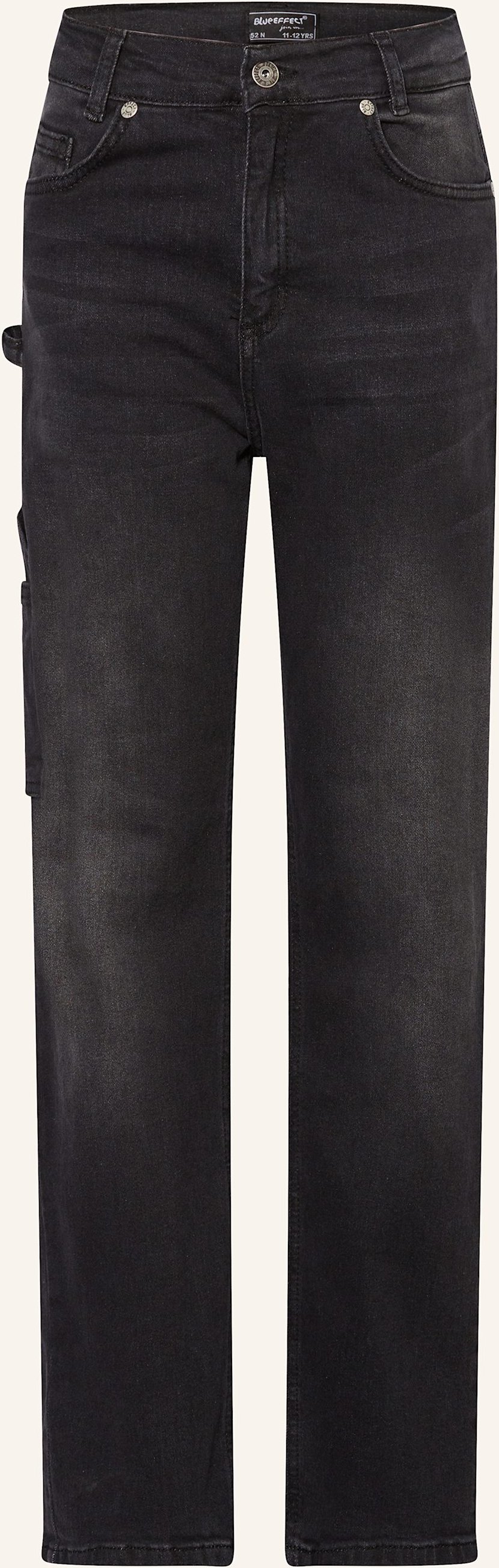 Blue Effect Straight Jeans Worker Baggy Fit schwarz