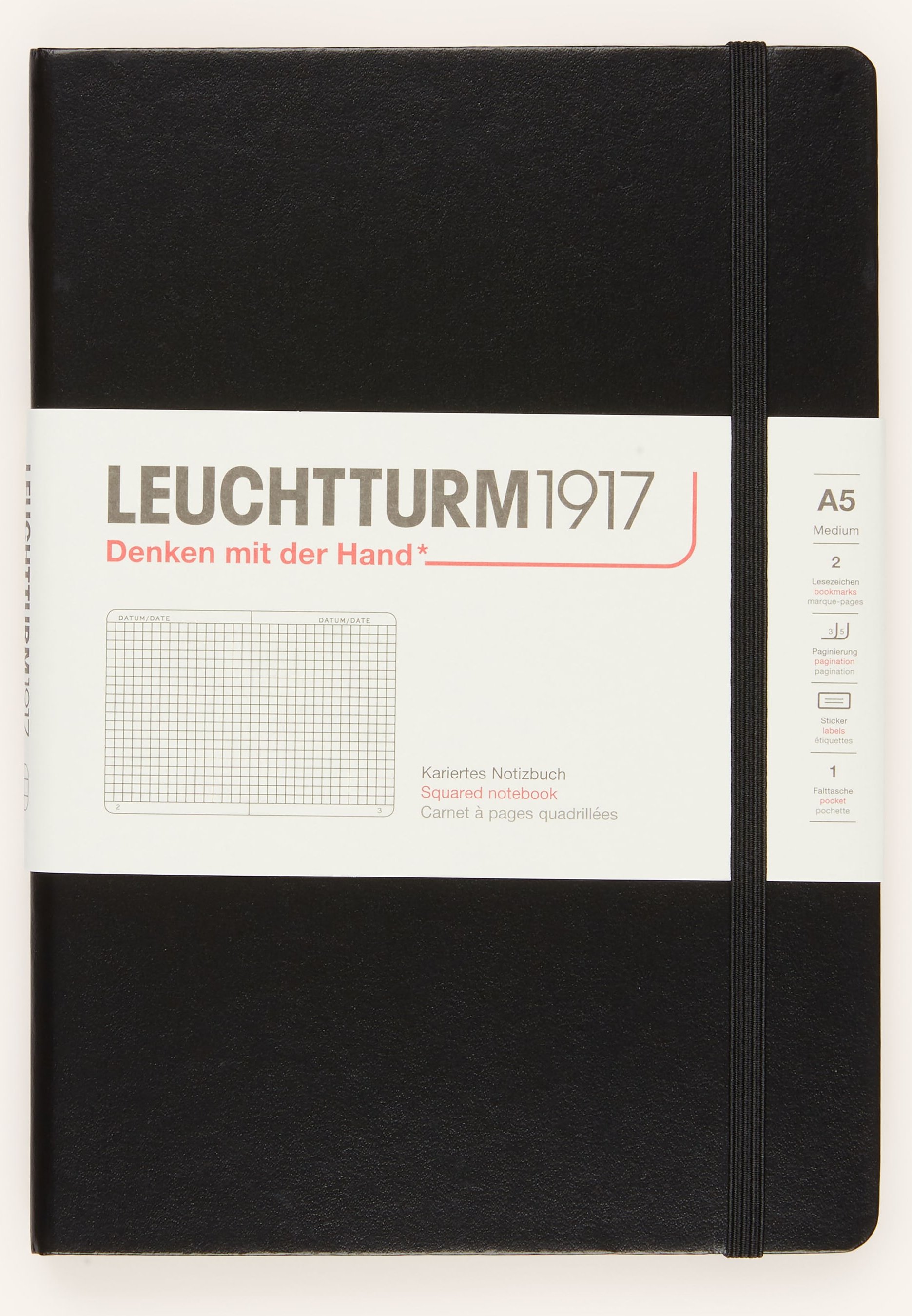 Leuchtturm Notizbuch schwarz