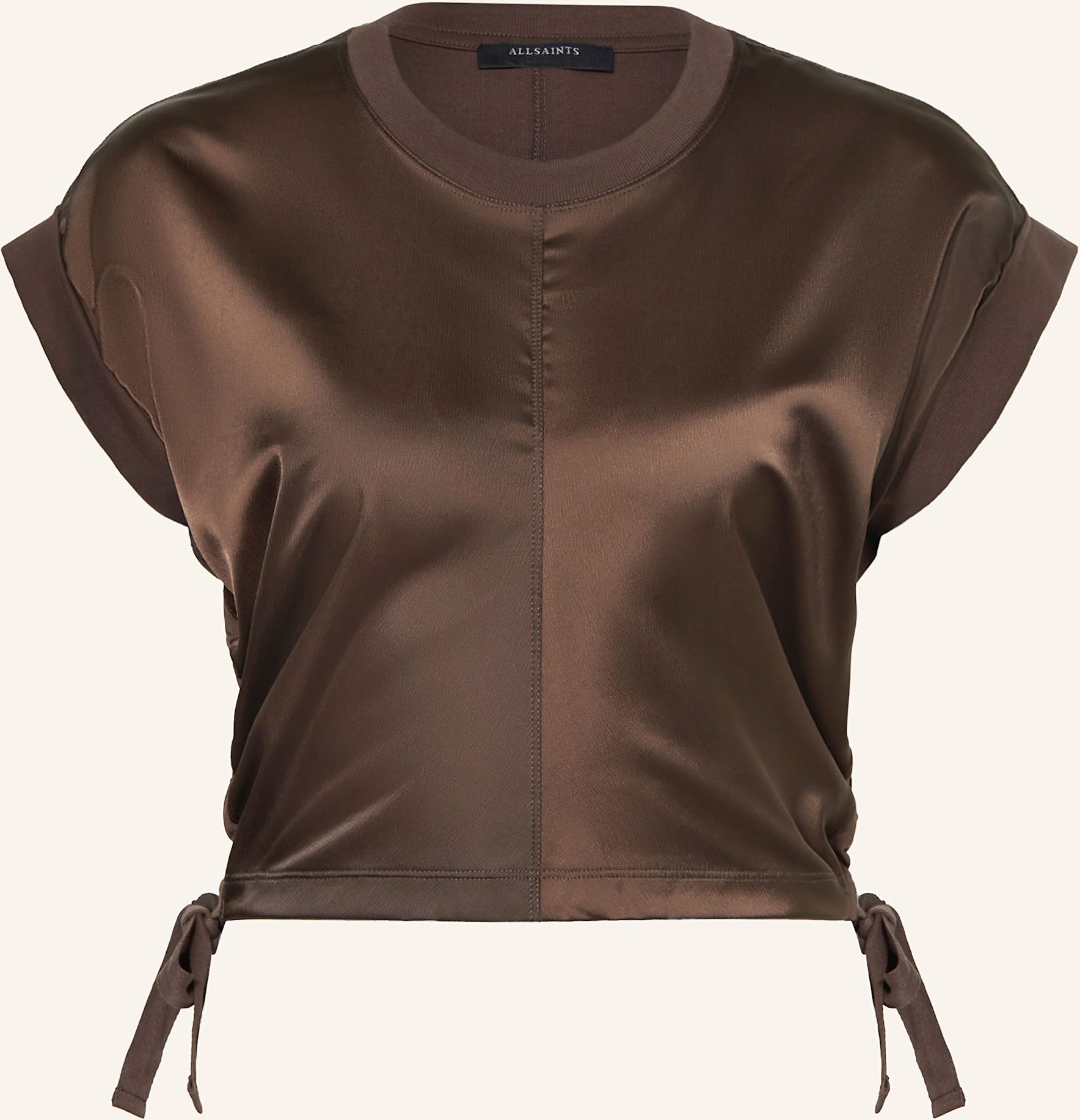 Allsaints T-Shirt Mira Im Materialmix braun