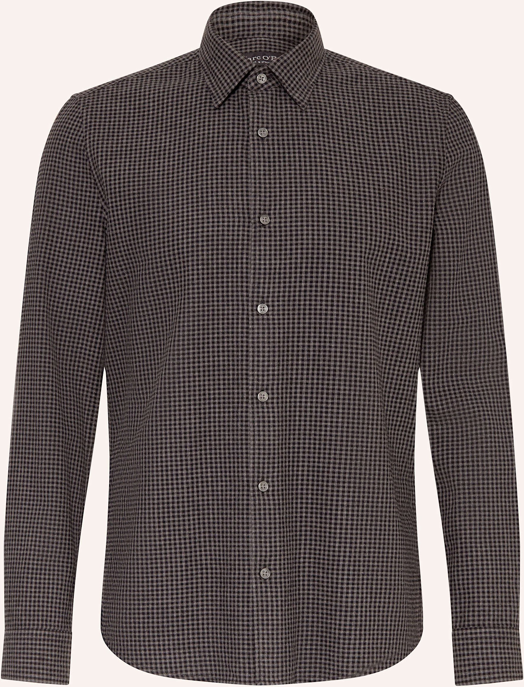 Marc O'polo Flanellhemd Shaped Fit schwarz