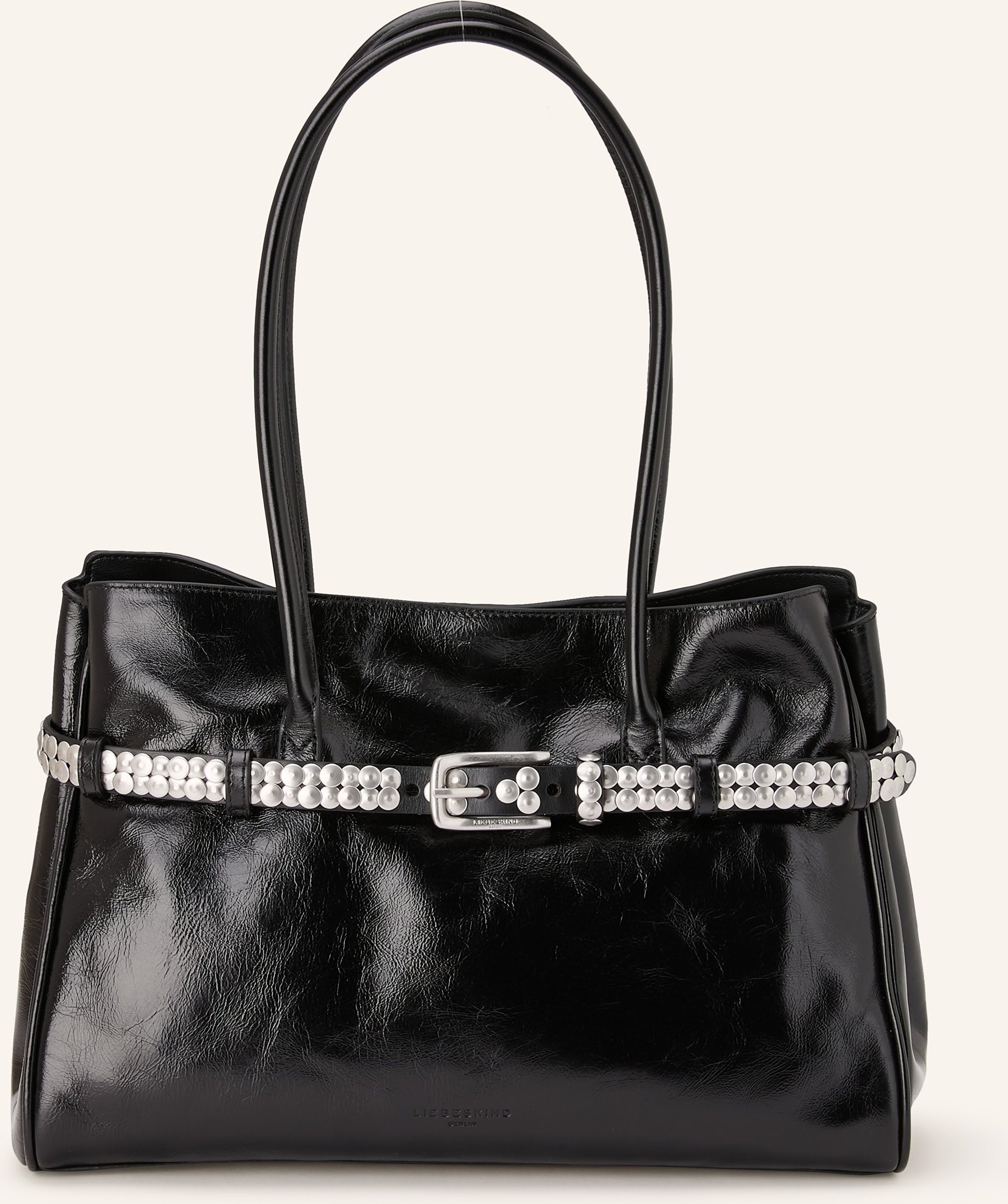 Liebeskind Schultertasche Nori Mit Nieten schwarz