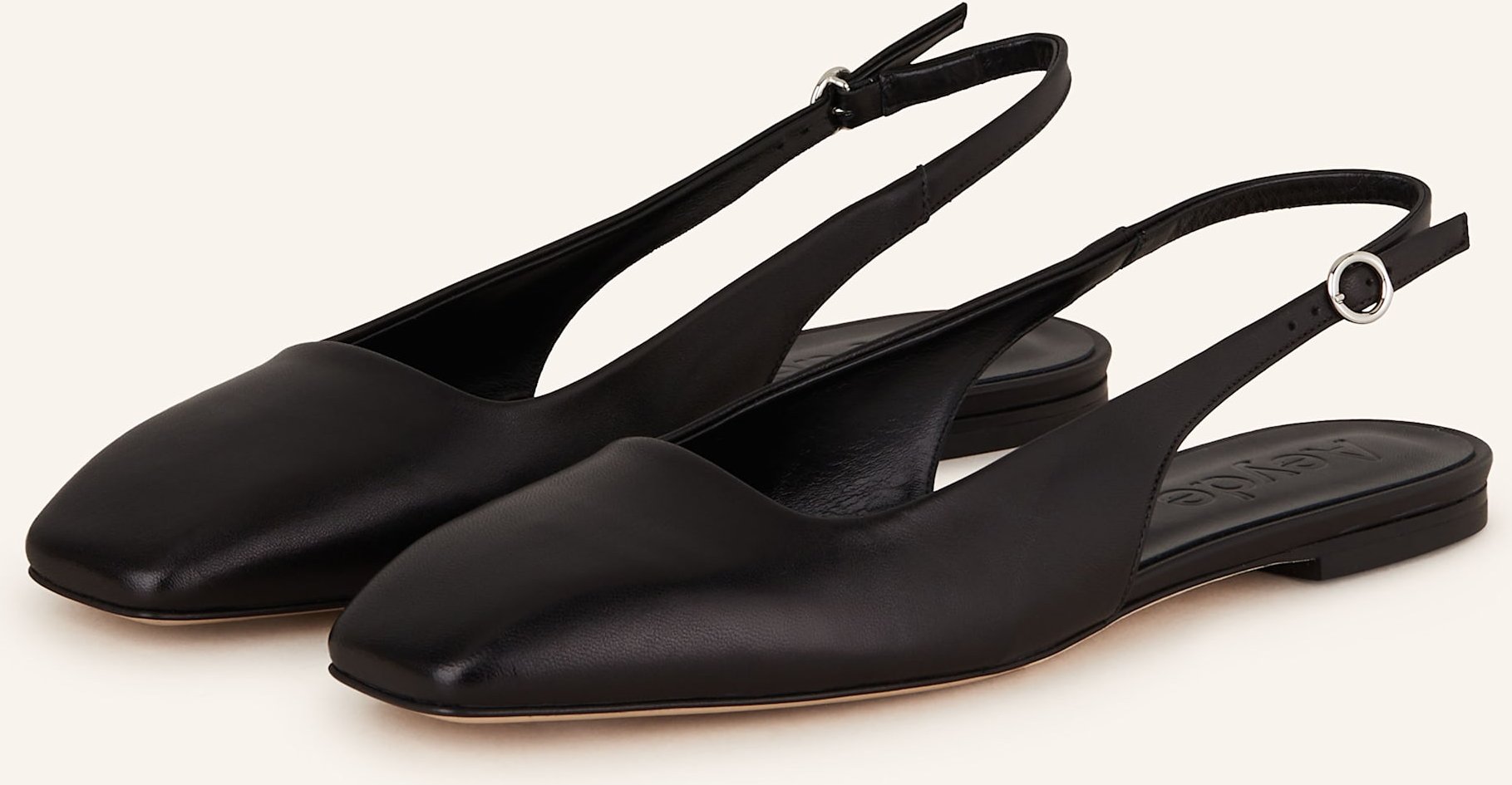 Aeyde Slingballerinas Geraldine schwarz