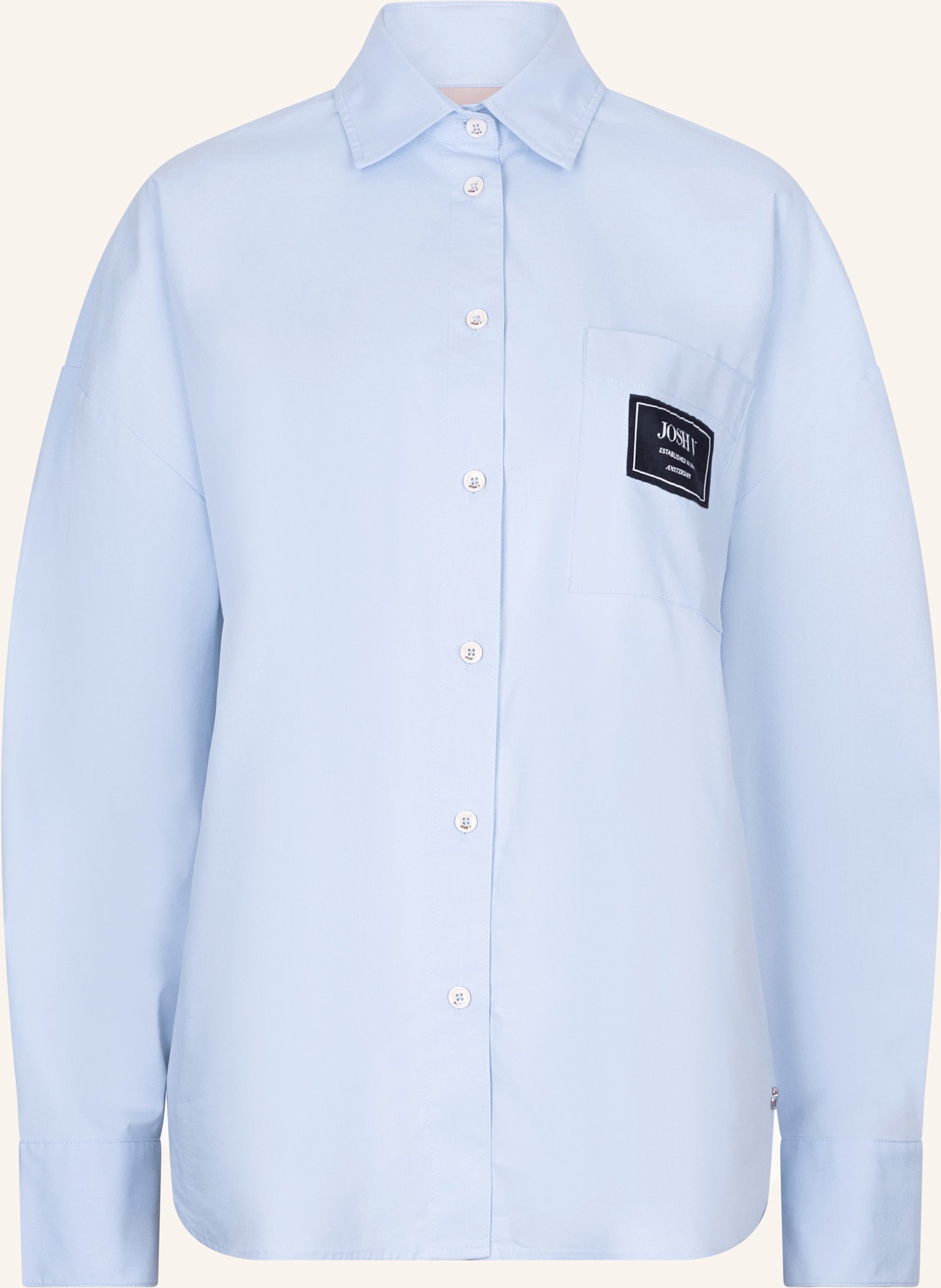 Josh V Oversized-Bluse Berdina blau