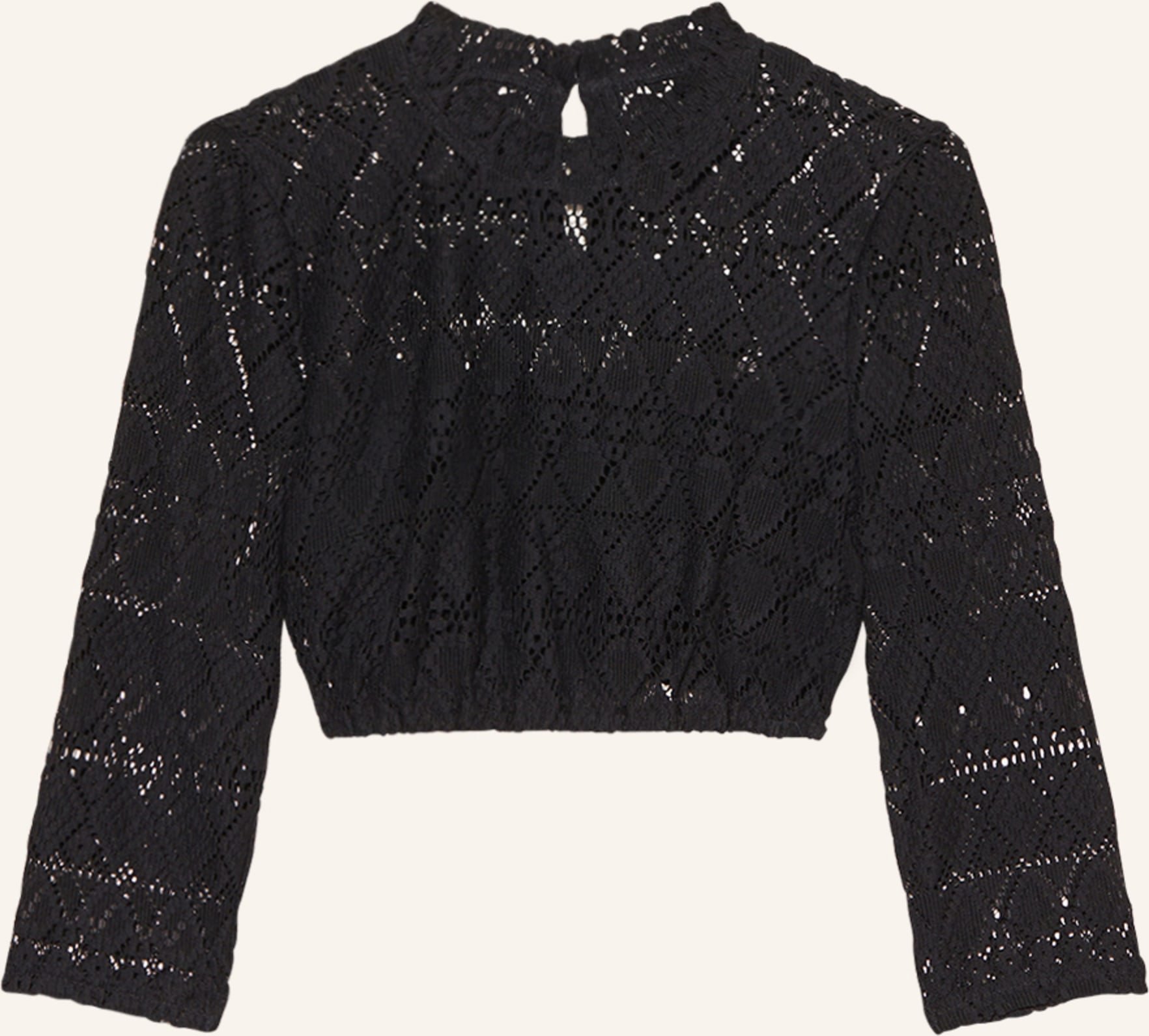 Waldorff Dirndlbluse Aus Spitze schwarz