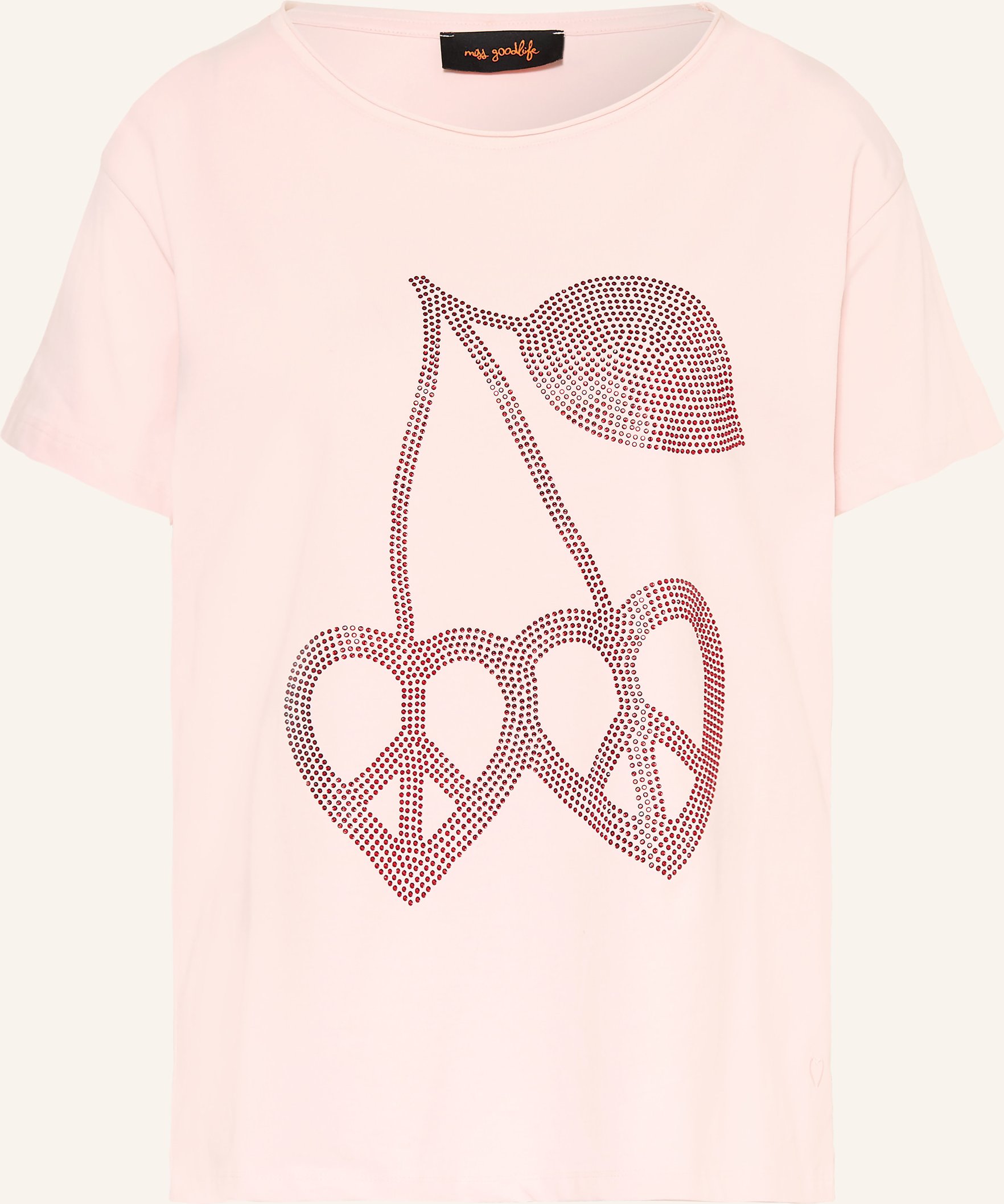 Miss Goodlife T-Shirt Mit Schmucksteinen rosa