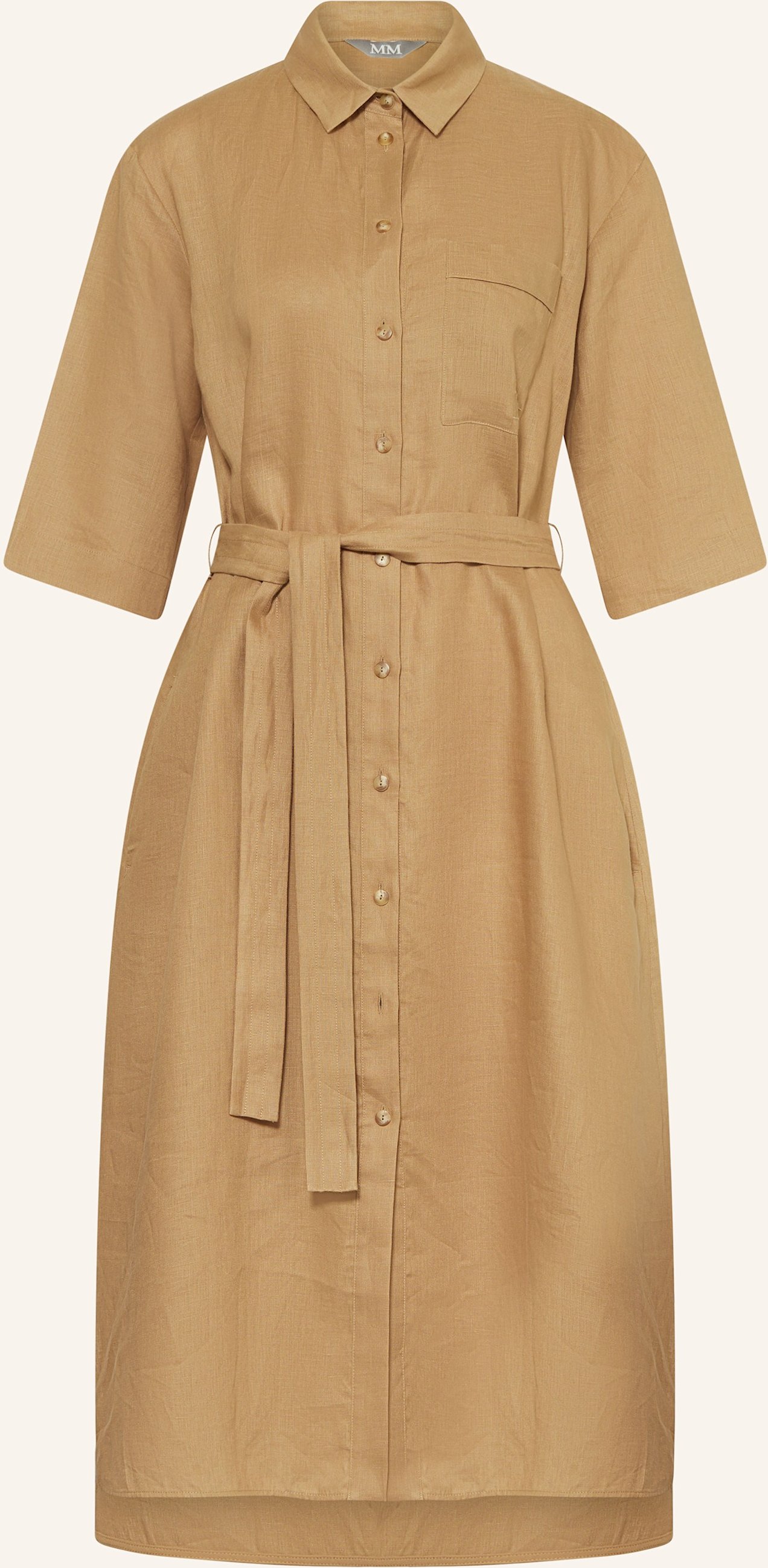 Mm Hemdblusenkleid Salute Aus Leinen braun