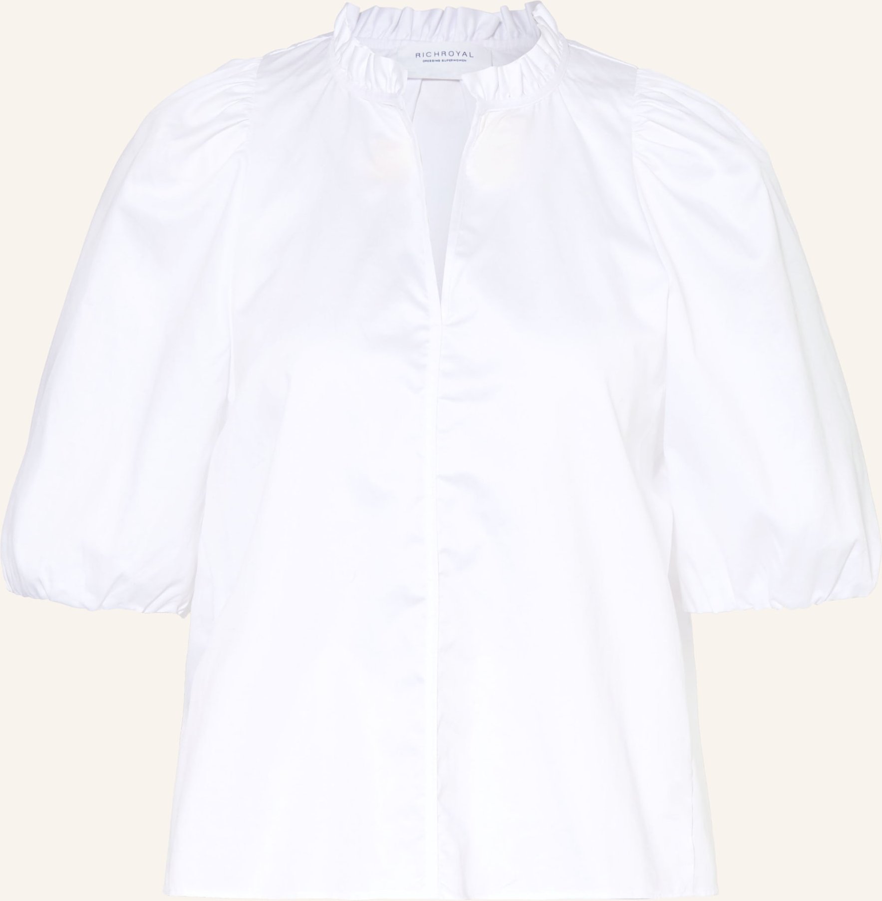 Rich & Royal Blusenshirt Mit Rüschen weiss