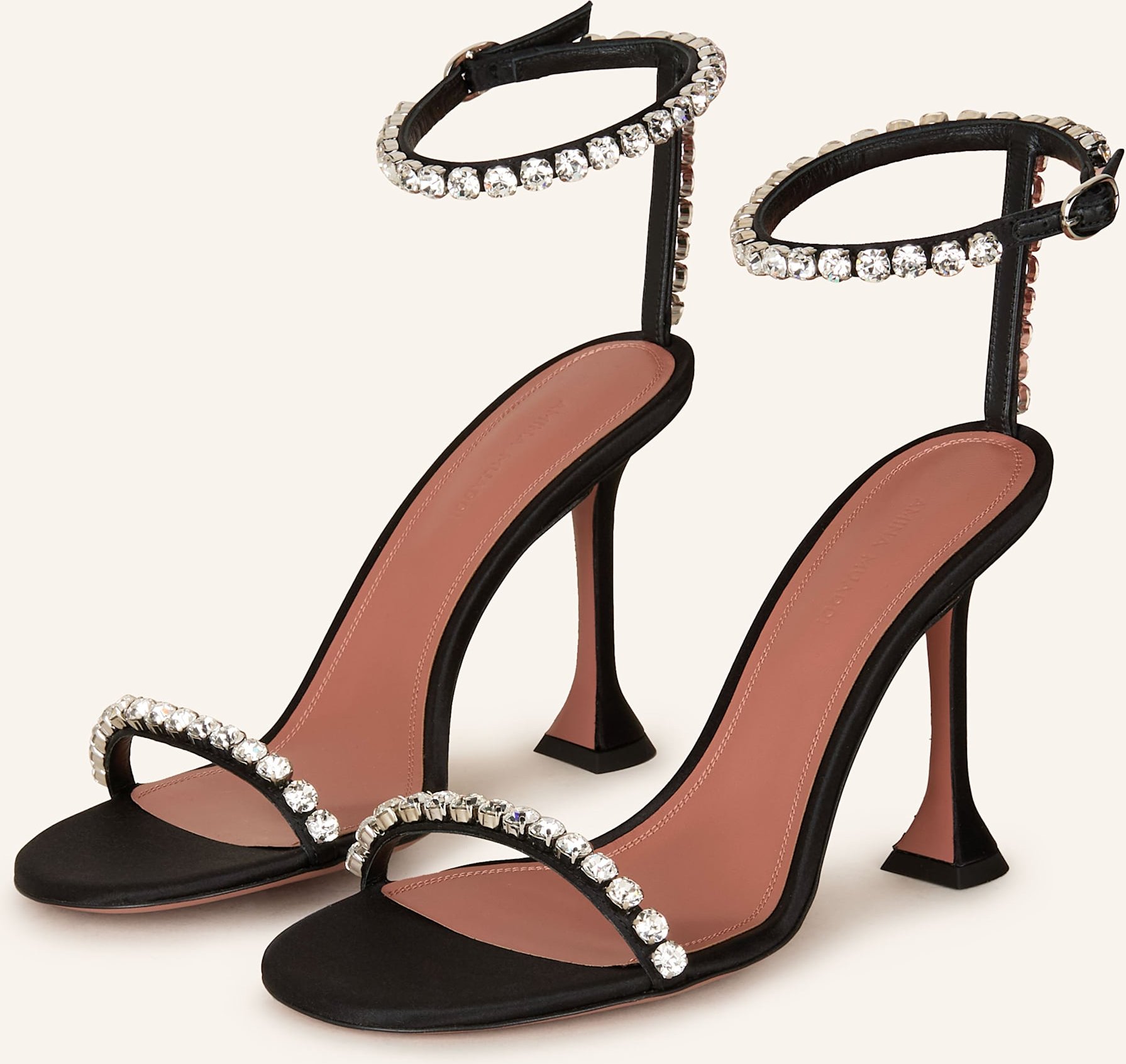 Amina Muaddi Sandaletten Gigi Mit Schmucksteinen schwarz