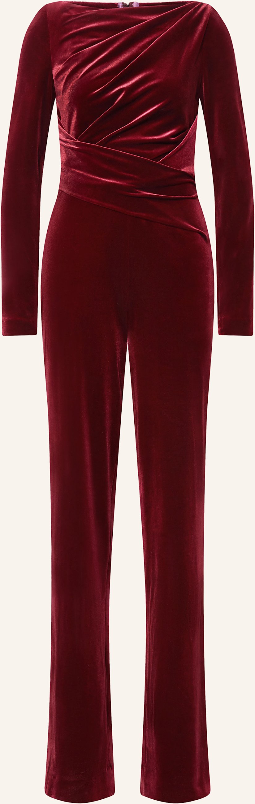 Talbot Runhof Jumpsuit Aus Samt rot