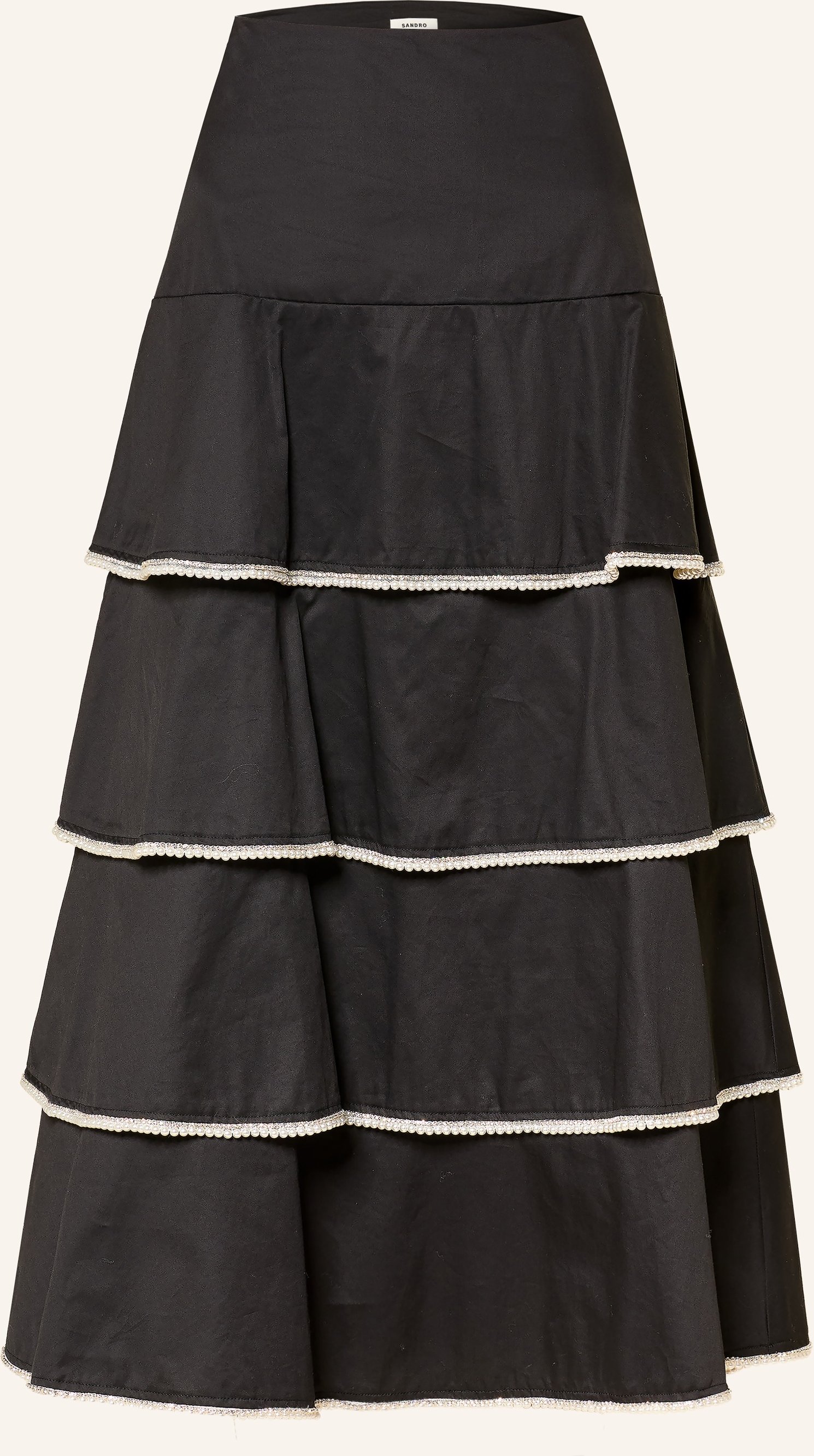 Sandro Rock Mit Schmuckperlen Und Schmucksteinen schwarz