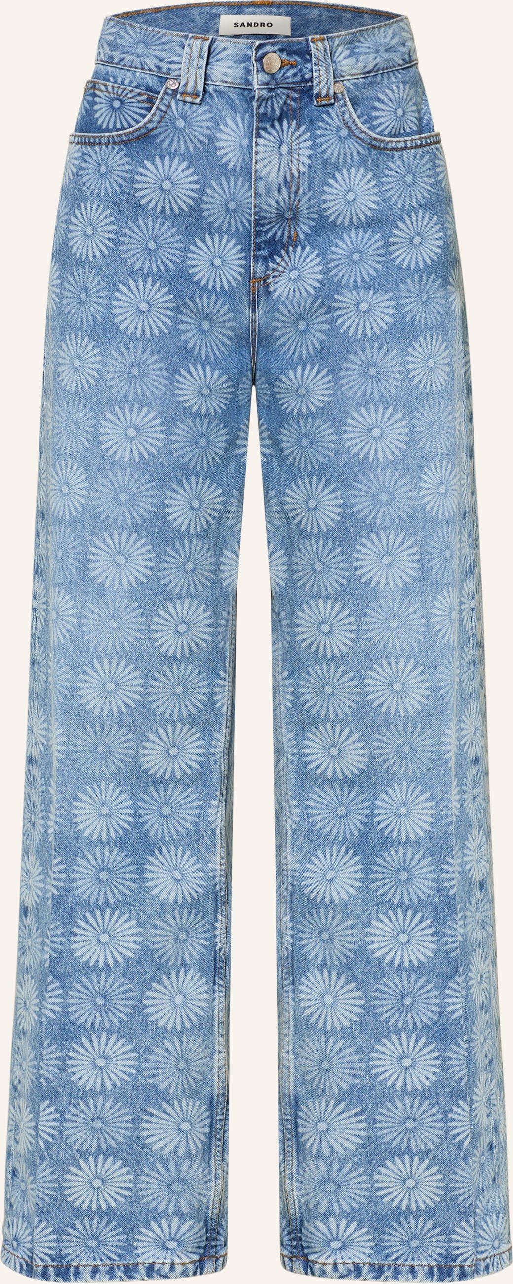 Sandro Wide Leg Jeans blau