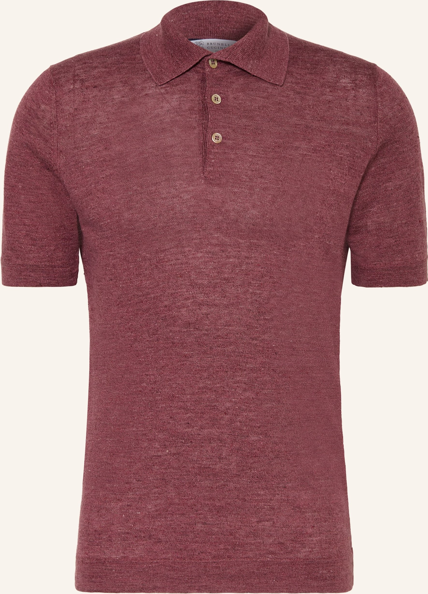 Brunello Cucinelli Strick-Poloshirt Regular Fit rot