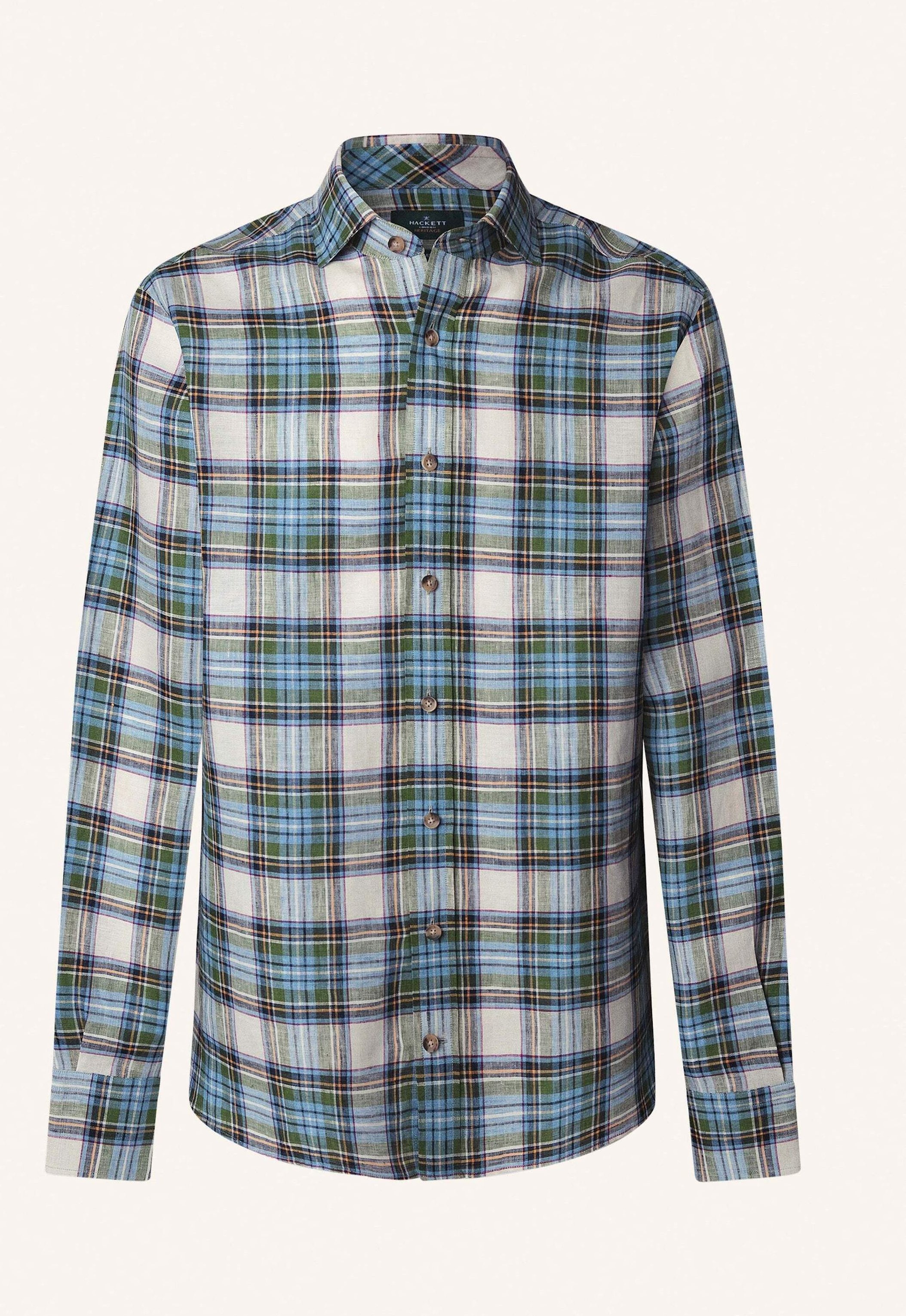 Hackett London Freizeithemd Heritage Madras gruen