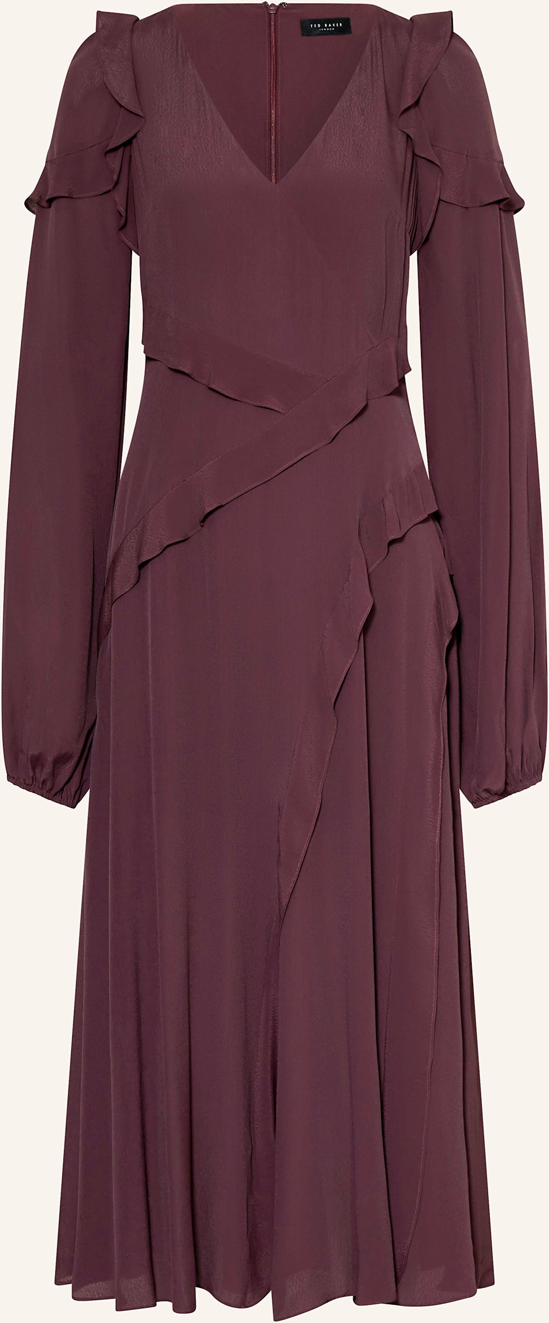 Thumbnail - Ted Baker Kleid Truea Mit Volants rot