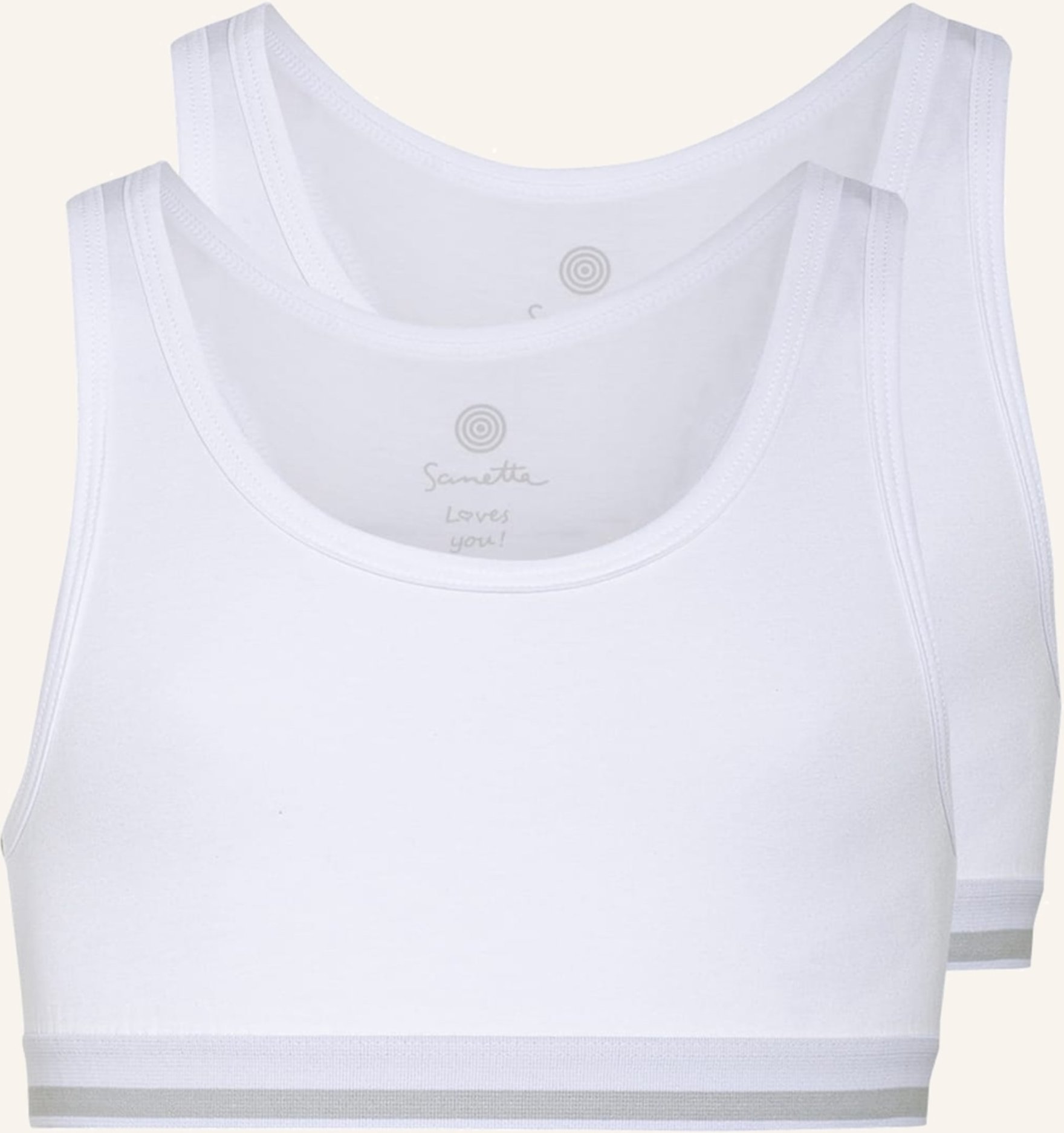Sanetta 2er-Pack Bustiers weiss