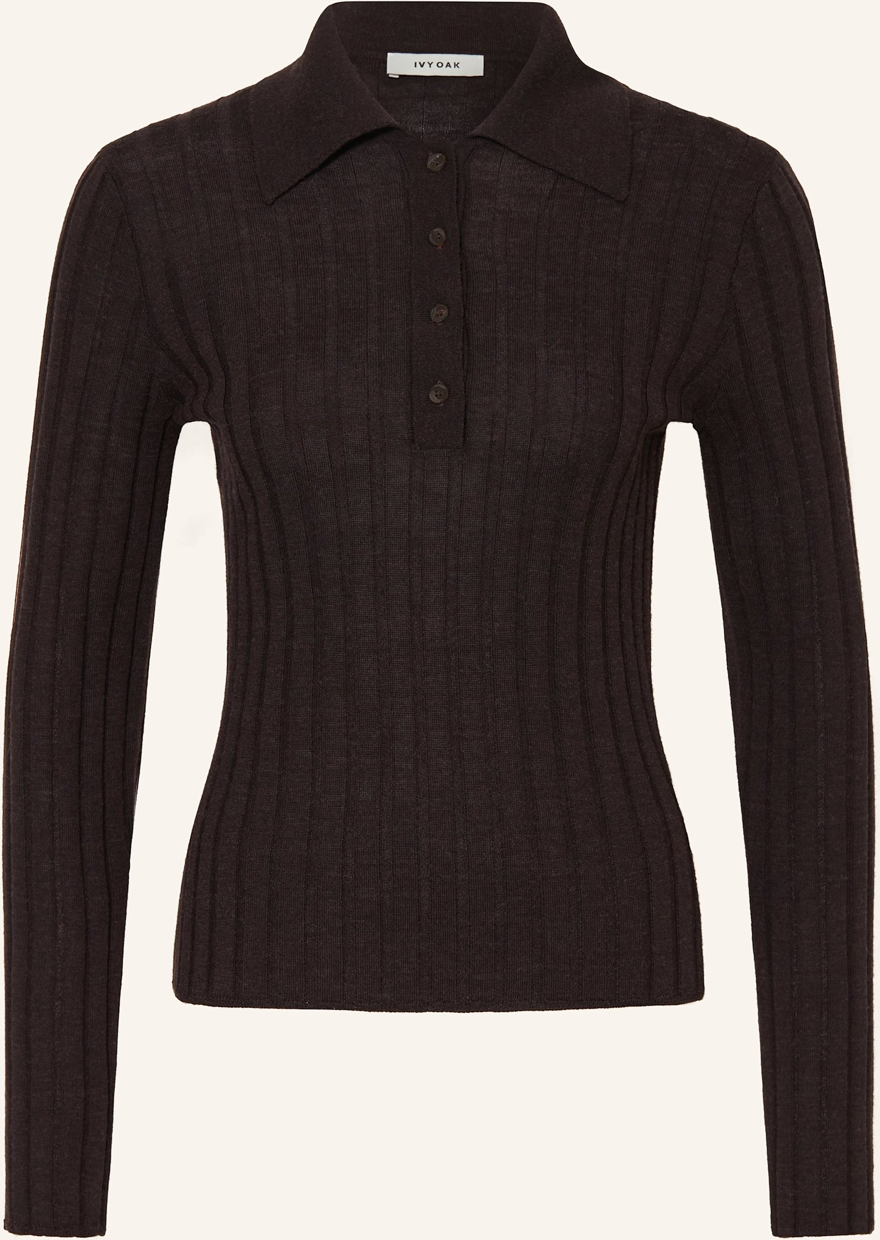 Thumbnail - Ivy Oak Strick-Poloshirt Frederika braun