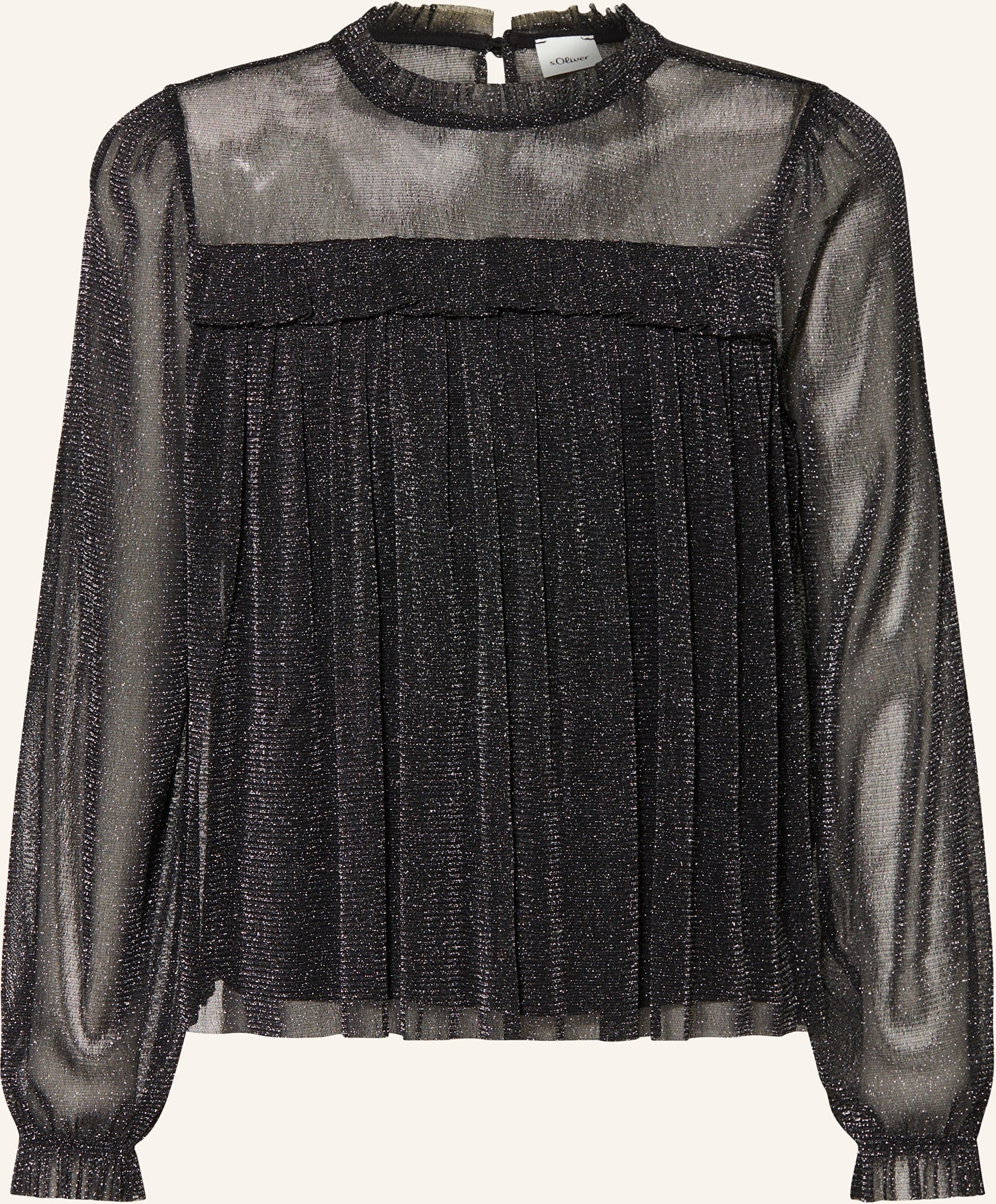 S.Oliver Red Blusenshirt Mit Glitzergarn schwarz