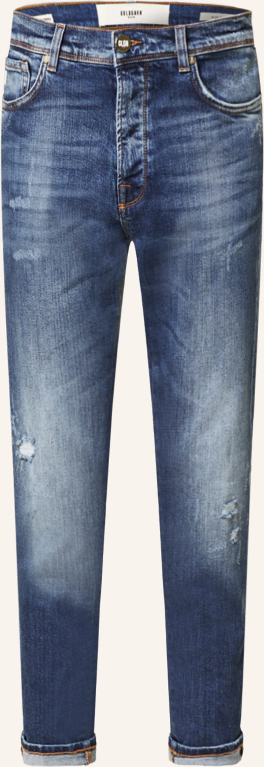 Thumbnail - Goldgarn Denim Jeans Rheinau Relaxed Cropped Fit Mit Verkürzter Beinlänge blau