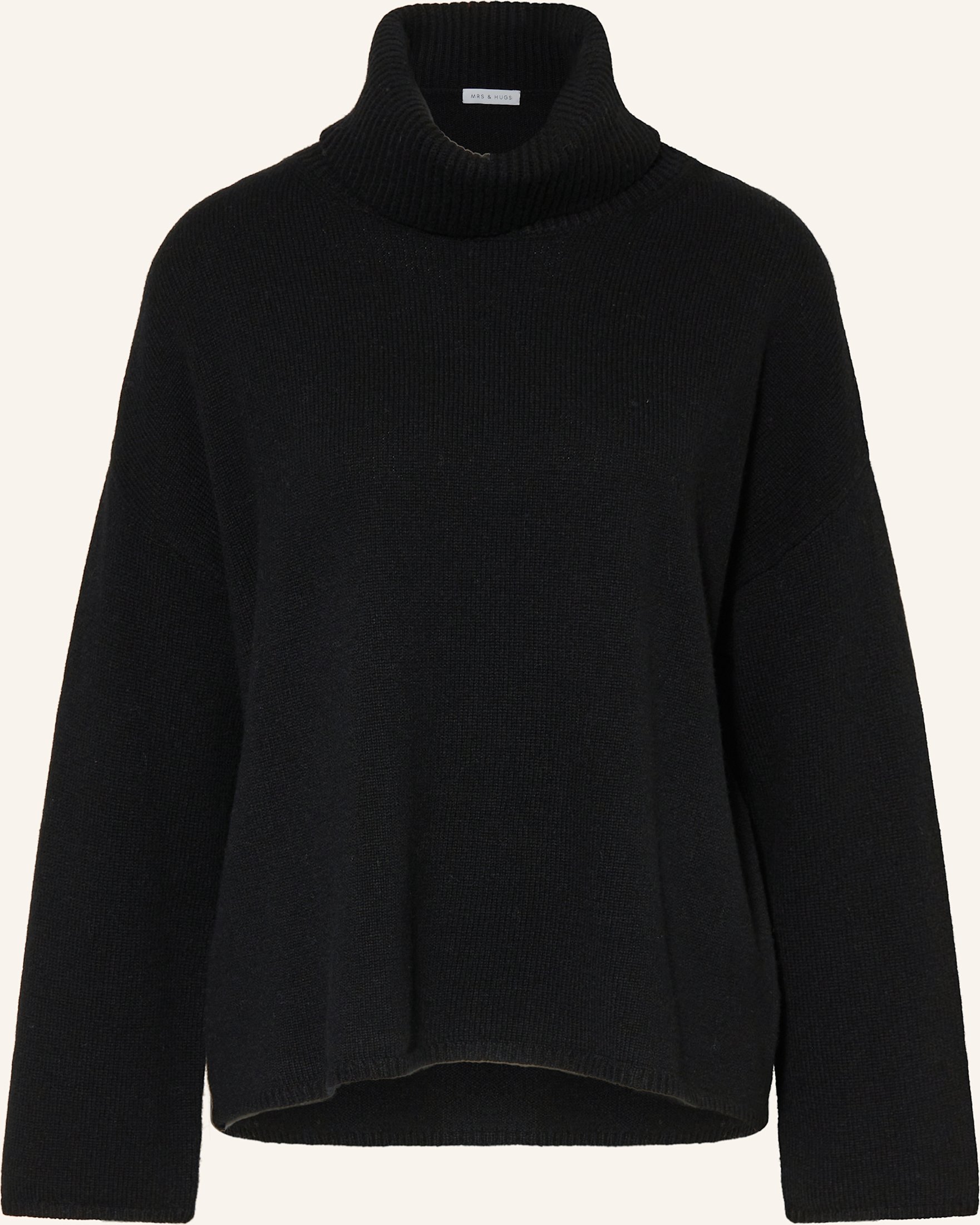 Mrs & Hugs Rollkragenpullover schwarz