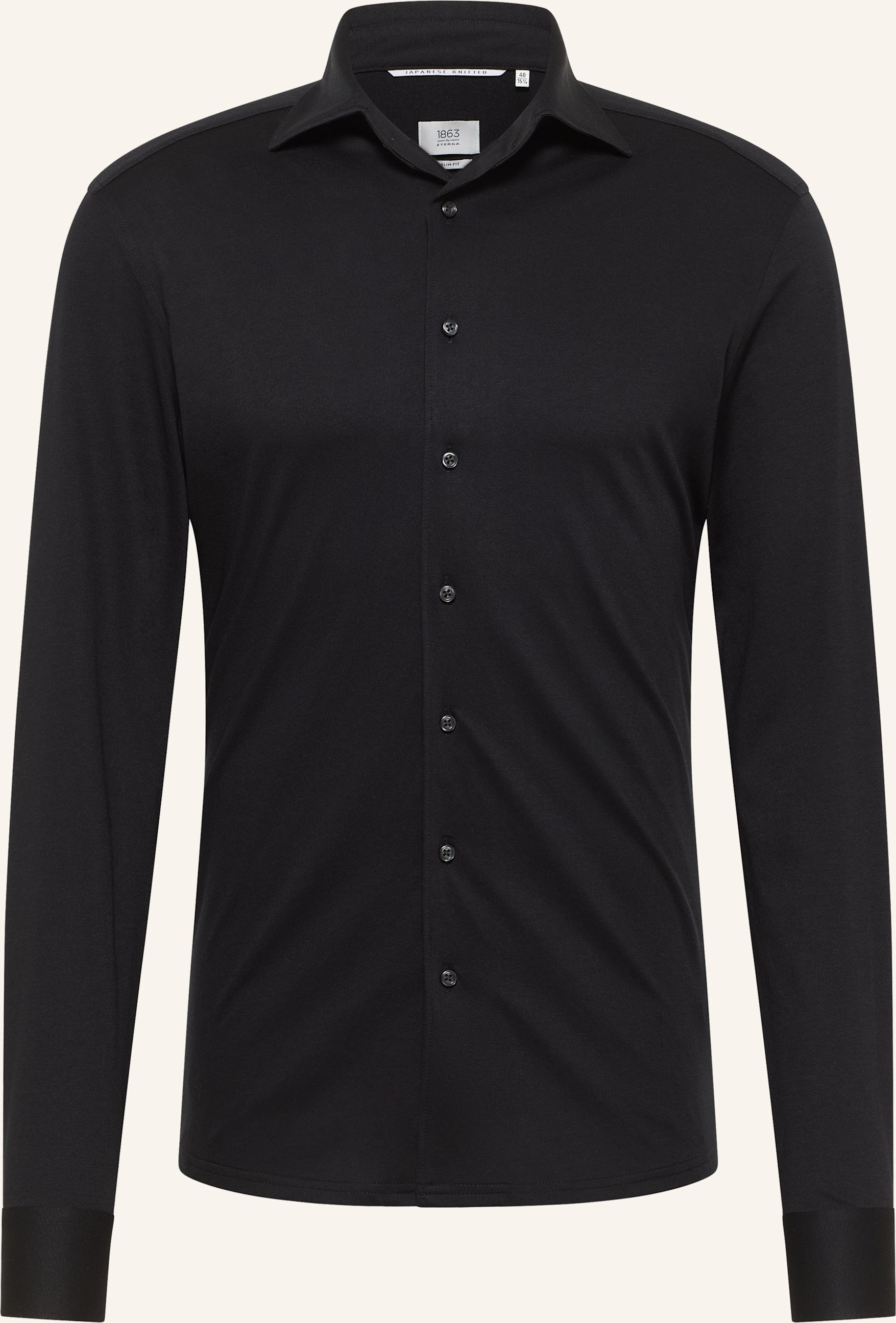 1863 By Eterna Hemd Slim Fit schwarz