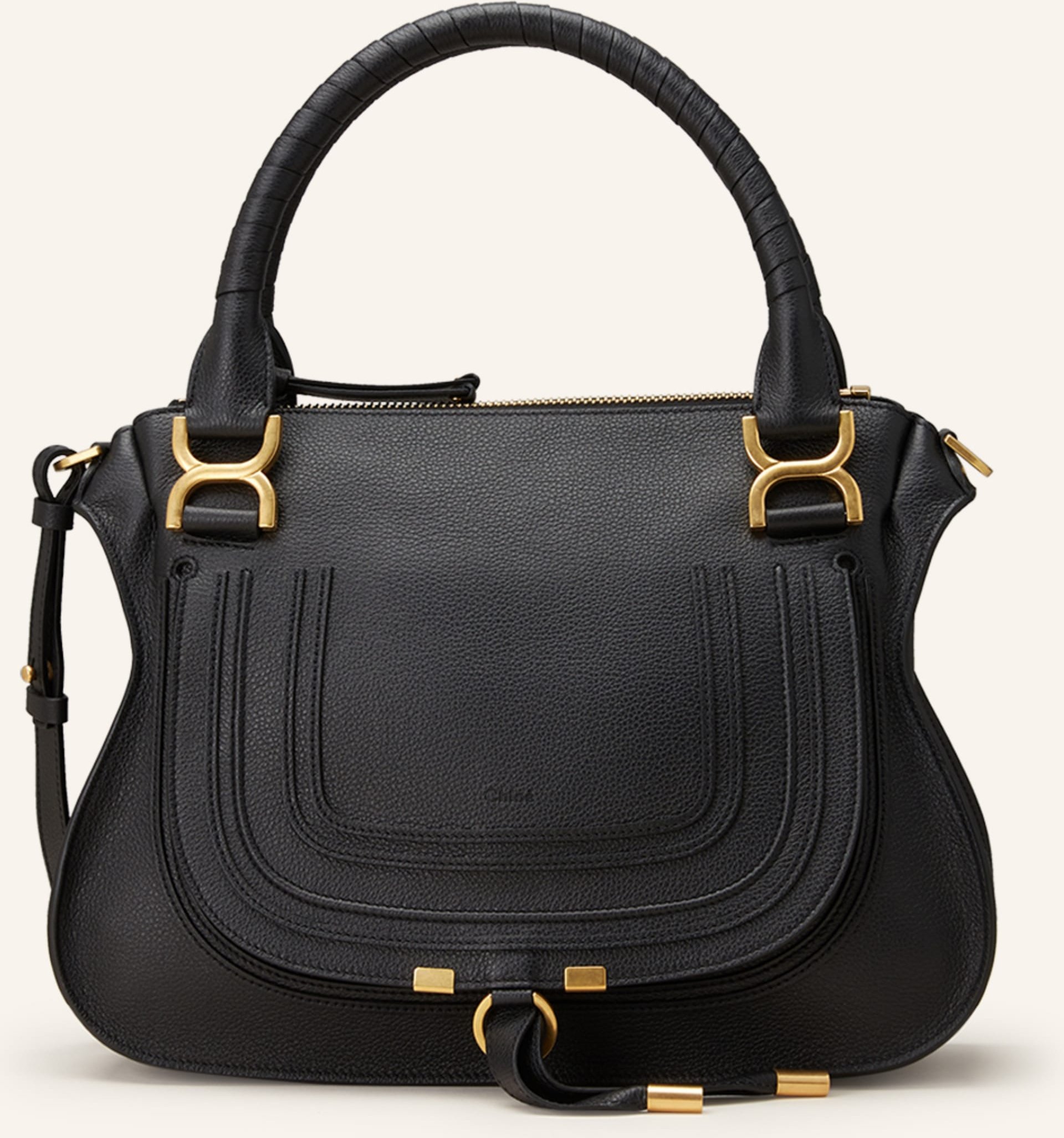 Thumbnail - Chloé Handtasche Marcie schwarz