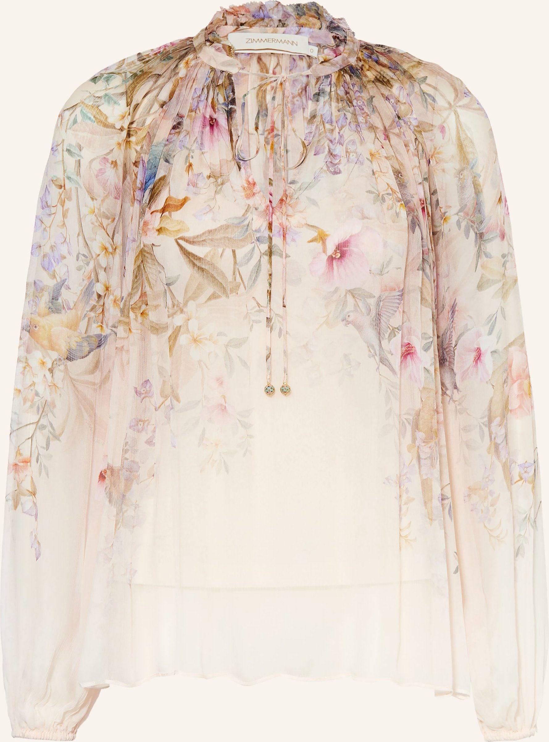 Zimmermann Blusenshirt Mit Rüschen rosa
