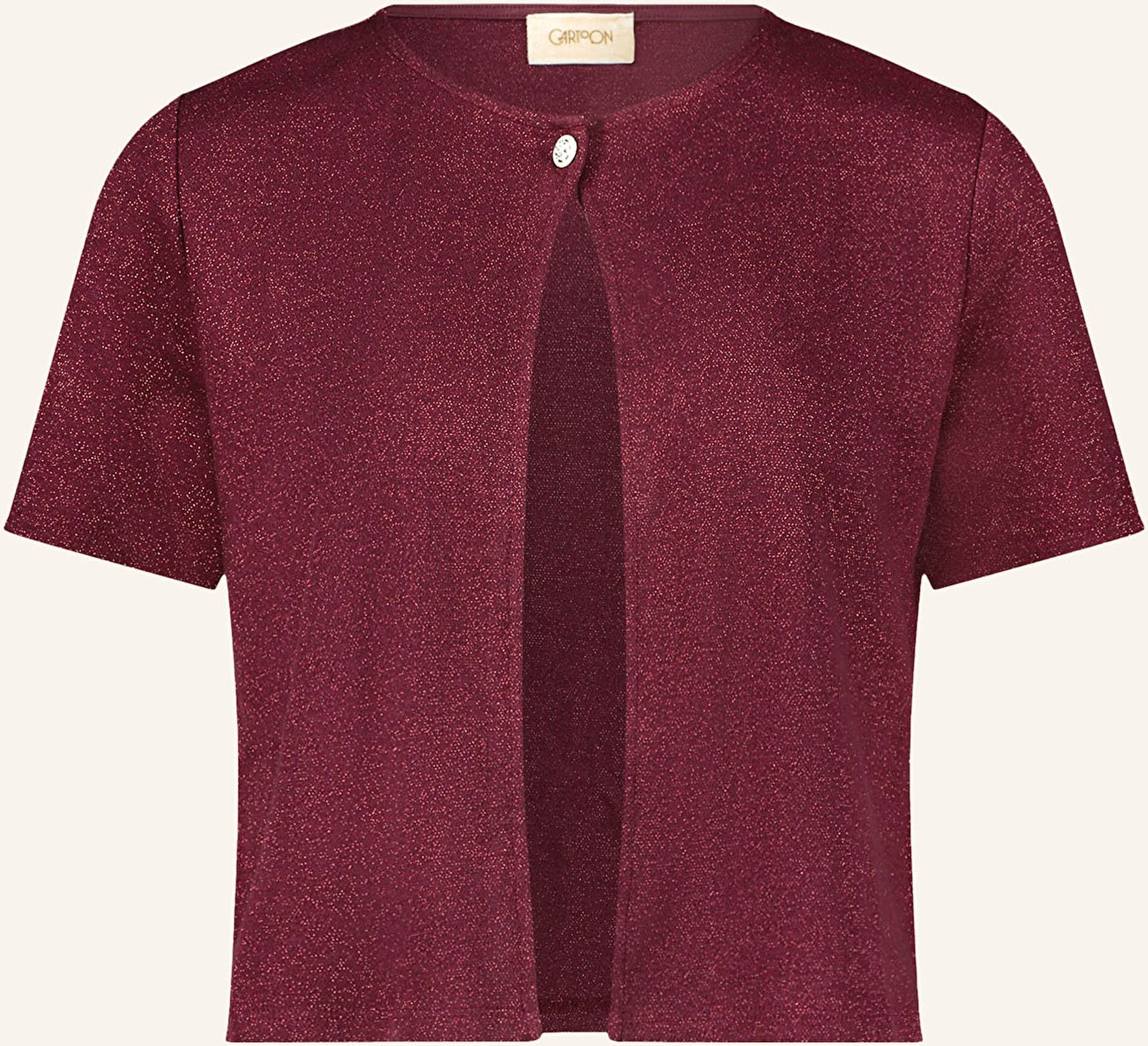 Cartoon Strickjacke Mit Glitzergarn lila