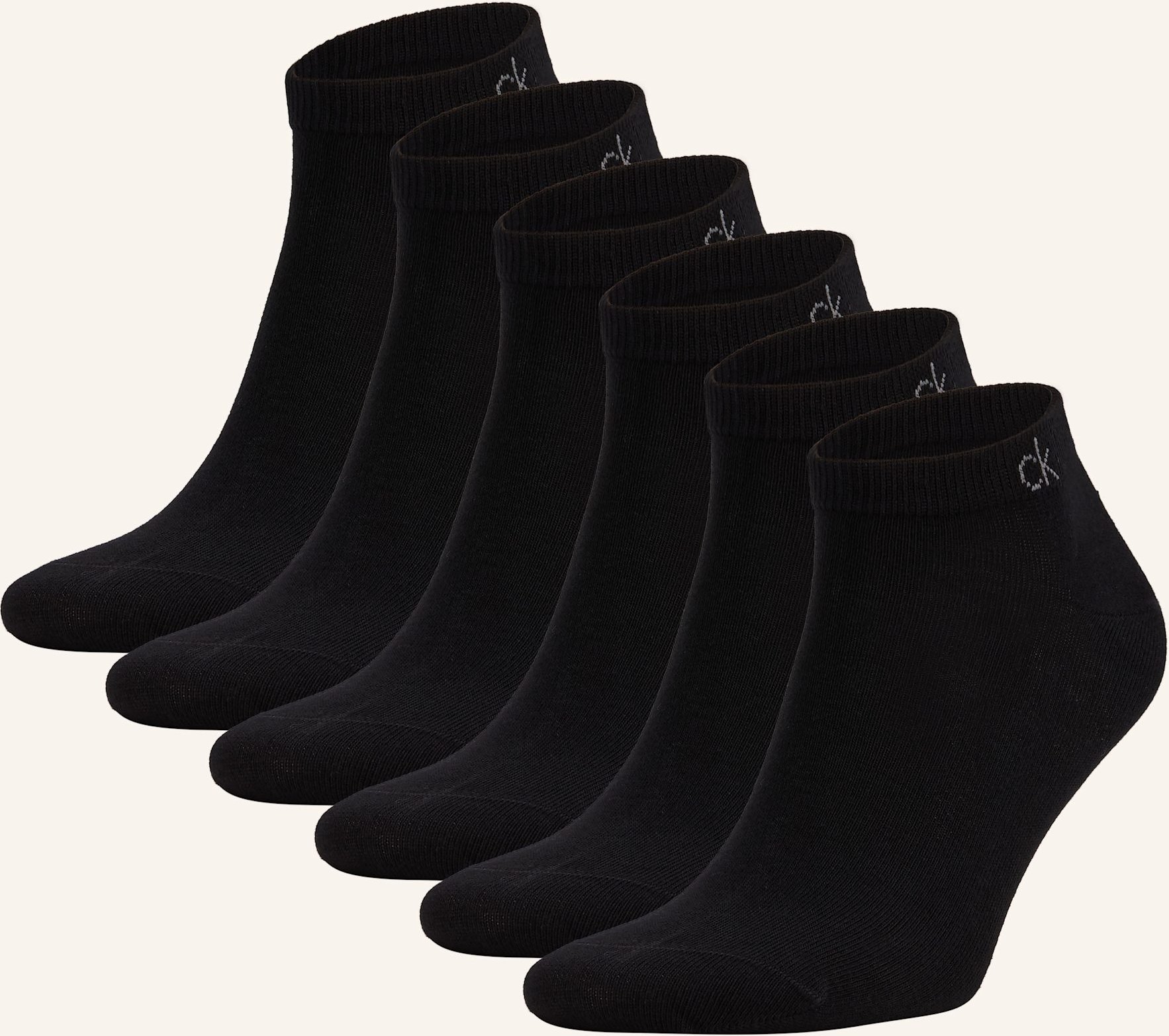 Calvin Klein 6er-Pack Sneakersocken schwarz