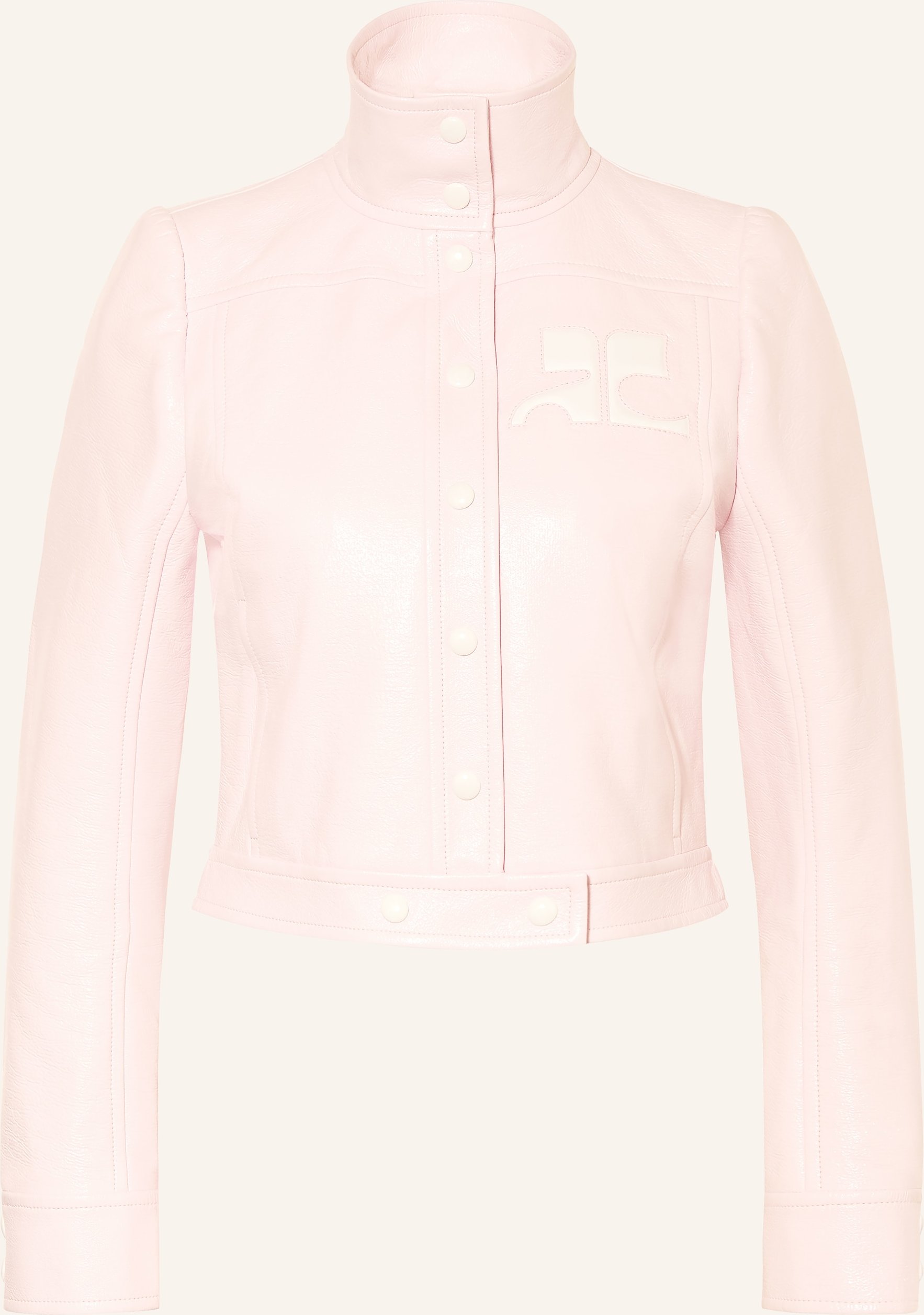 Courrèges Jacke In Lederoptik rosa