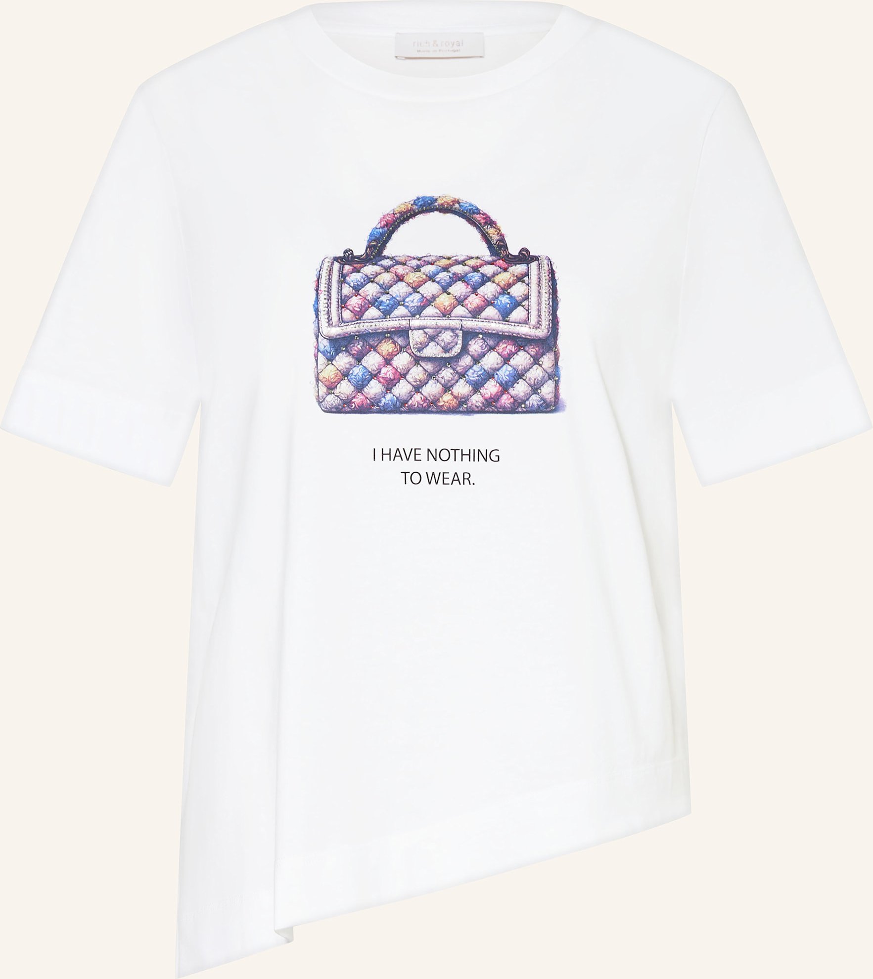 Thumbnail - Rich & Royal T-Shirt Mit Schmucksteinen weiss